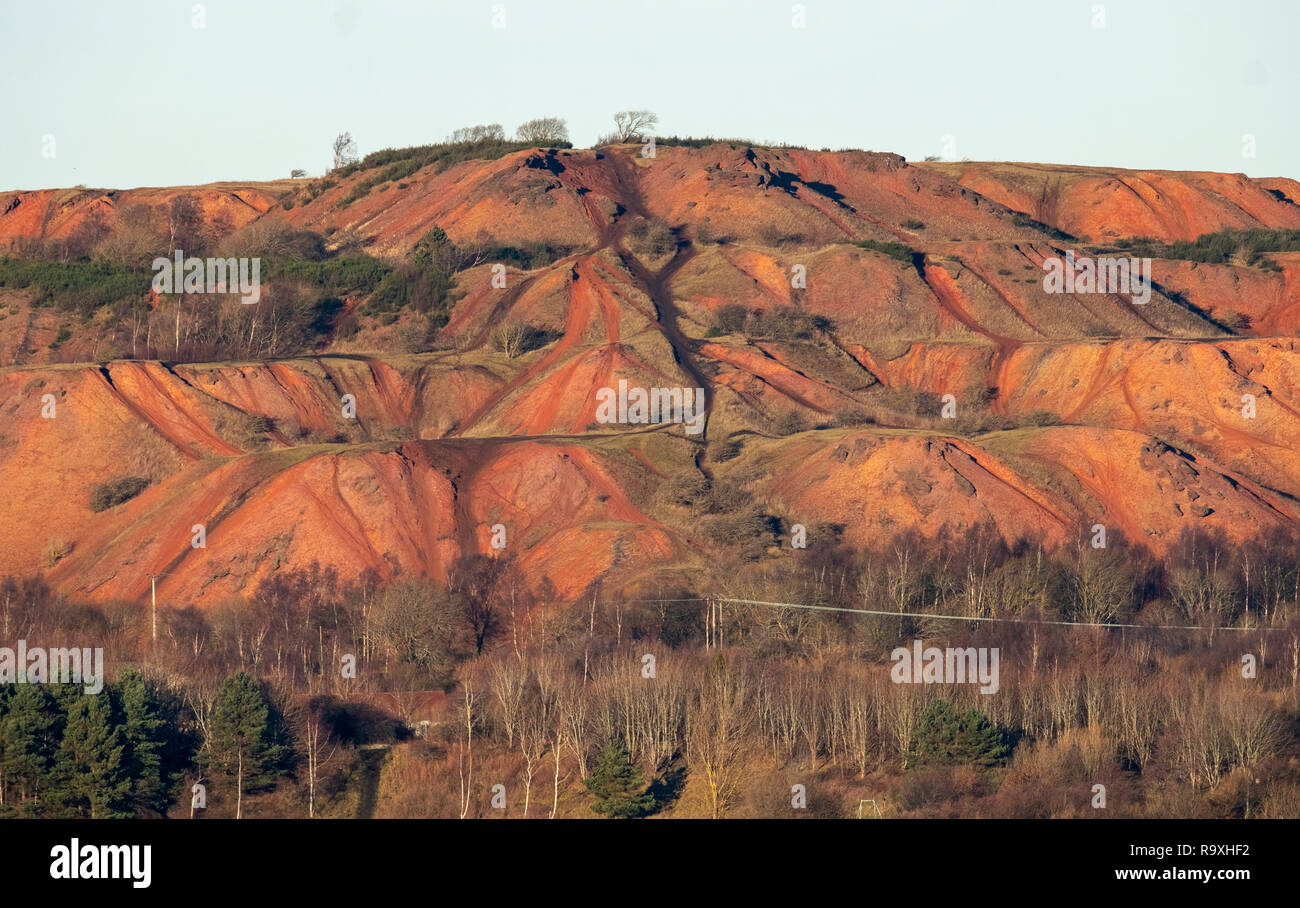 Scisti Greendykes bing, Broxburn, West Lothian. Foto Stock