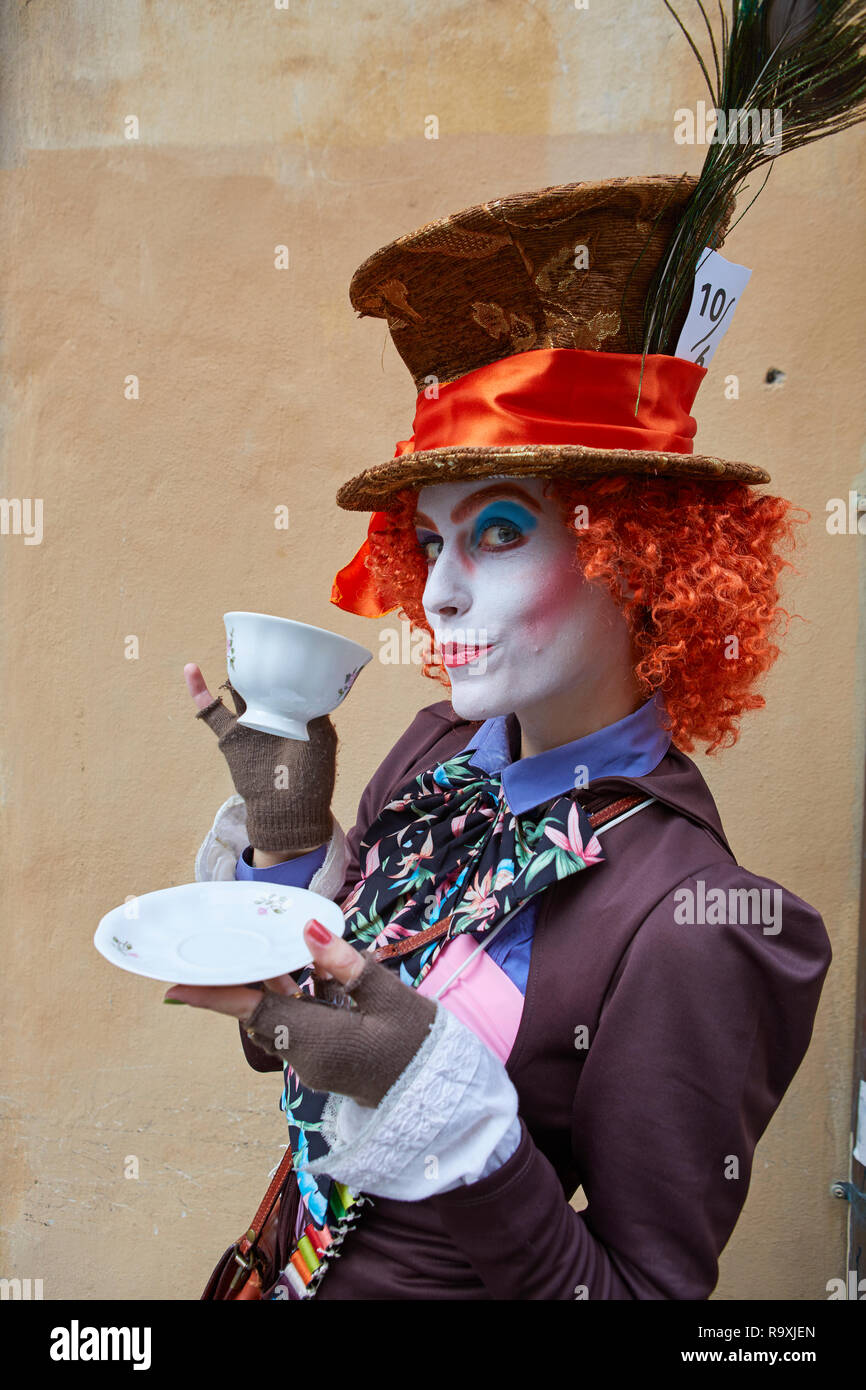 Cosplay del Mad Hatter a Lucca Comics 2018 Foto Stock