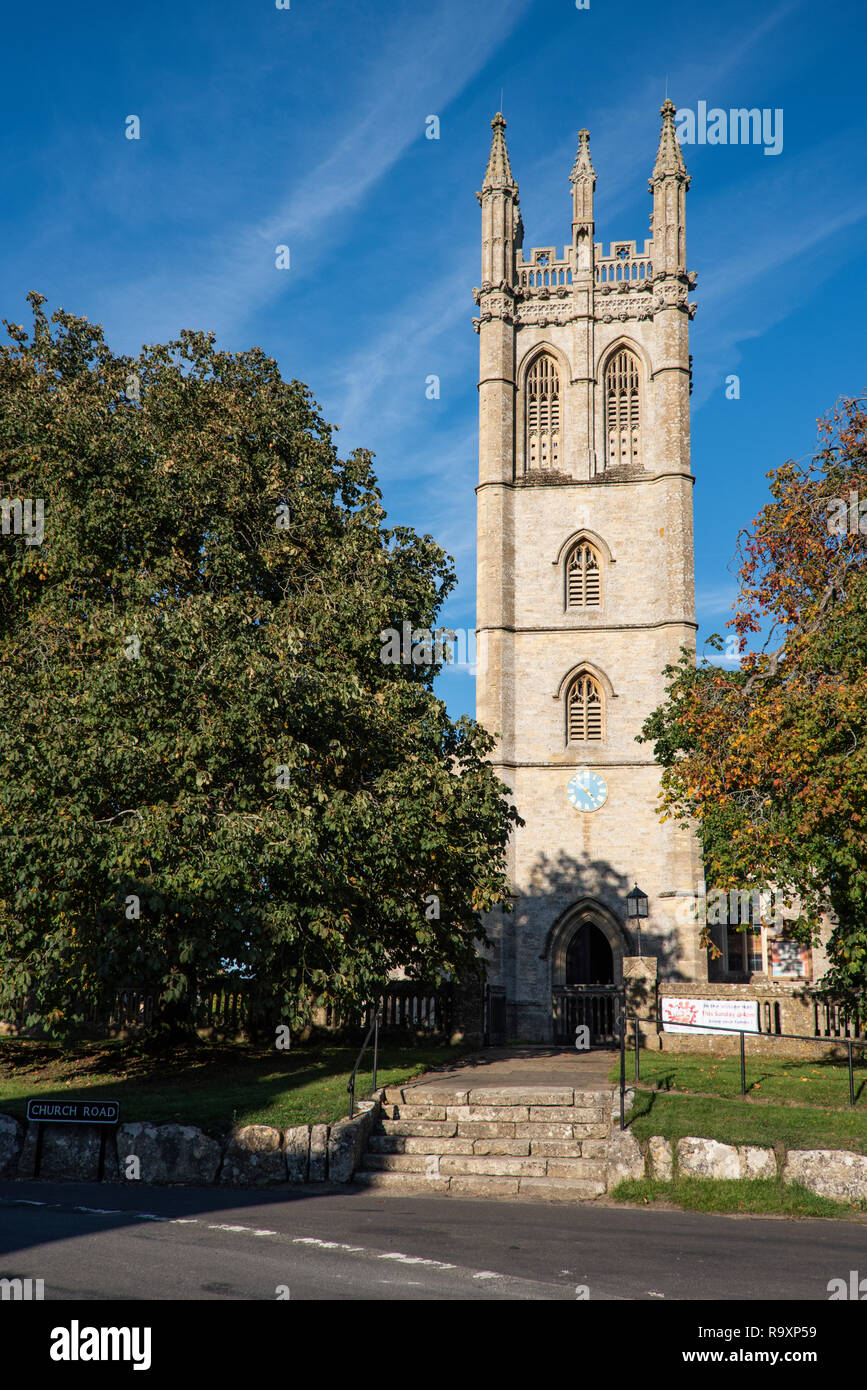 Chiesa di tutti i santi, Churchill, Oxfordshire, Regno Unito Foto Stock