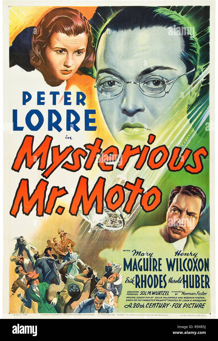 Misterioso Signor Moto (XX Century Fox, 1938). Poster Peter Lorre Riferimento File # 33635 956THA Foto Stock