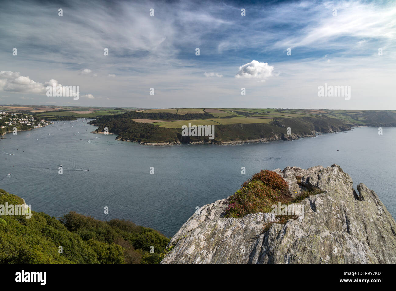 Kingsbridge estuario e l'approccio in Salcombe, Devon Foto Stock