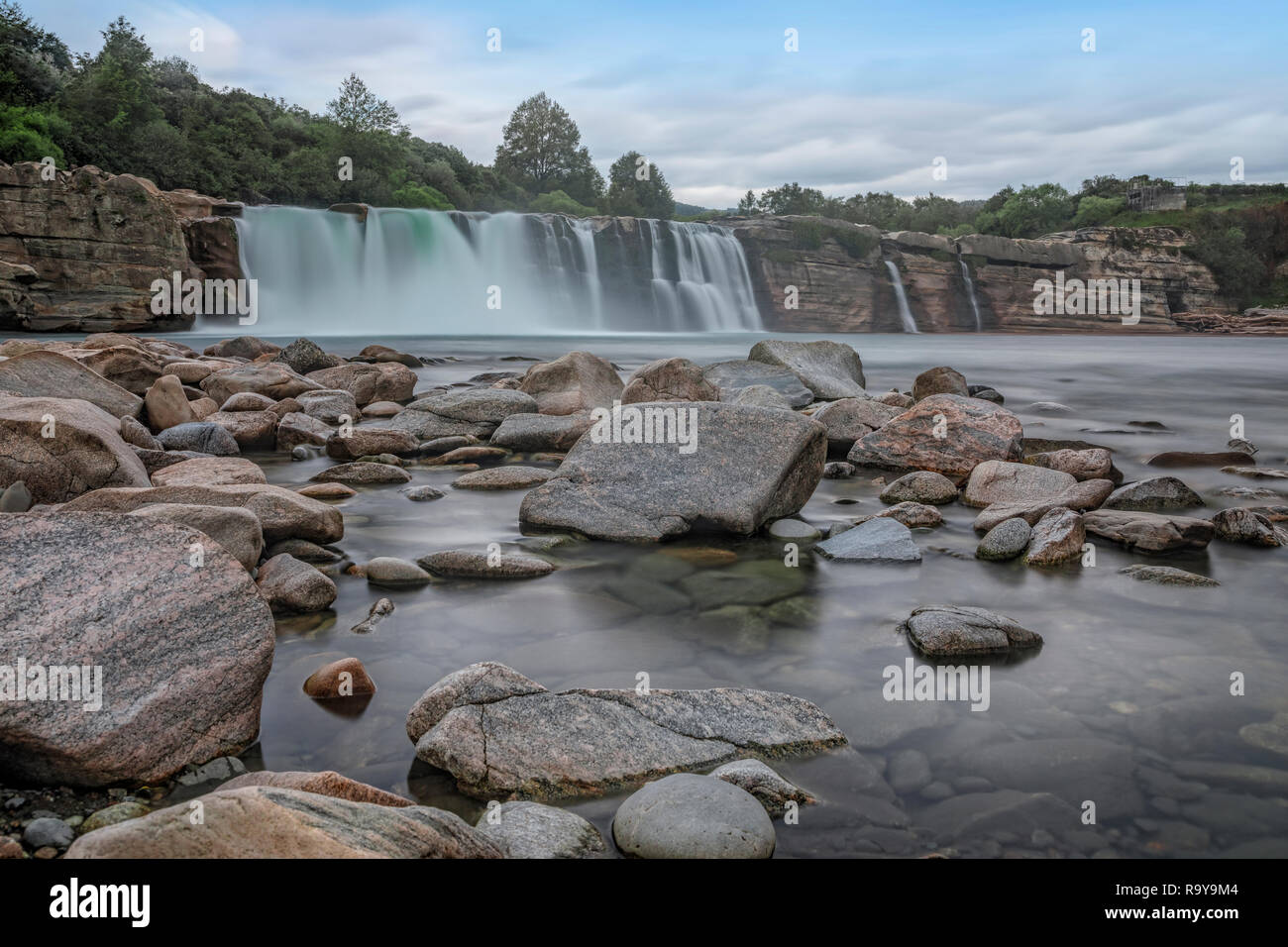 Maruia Falls, Tasmania, Isola del Sud, Nuova Zelanda Foto Stock