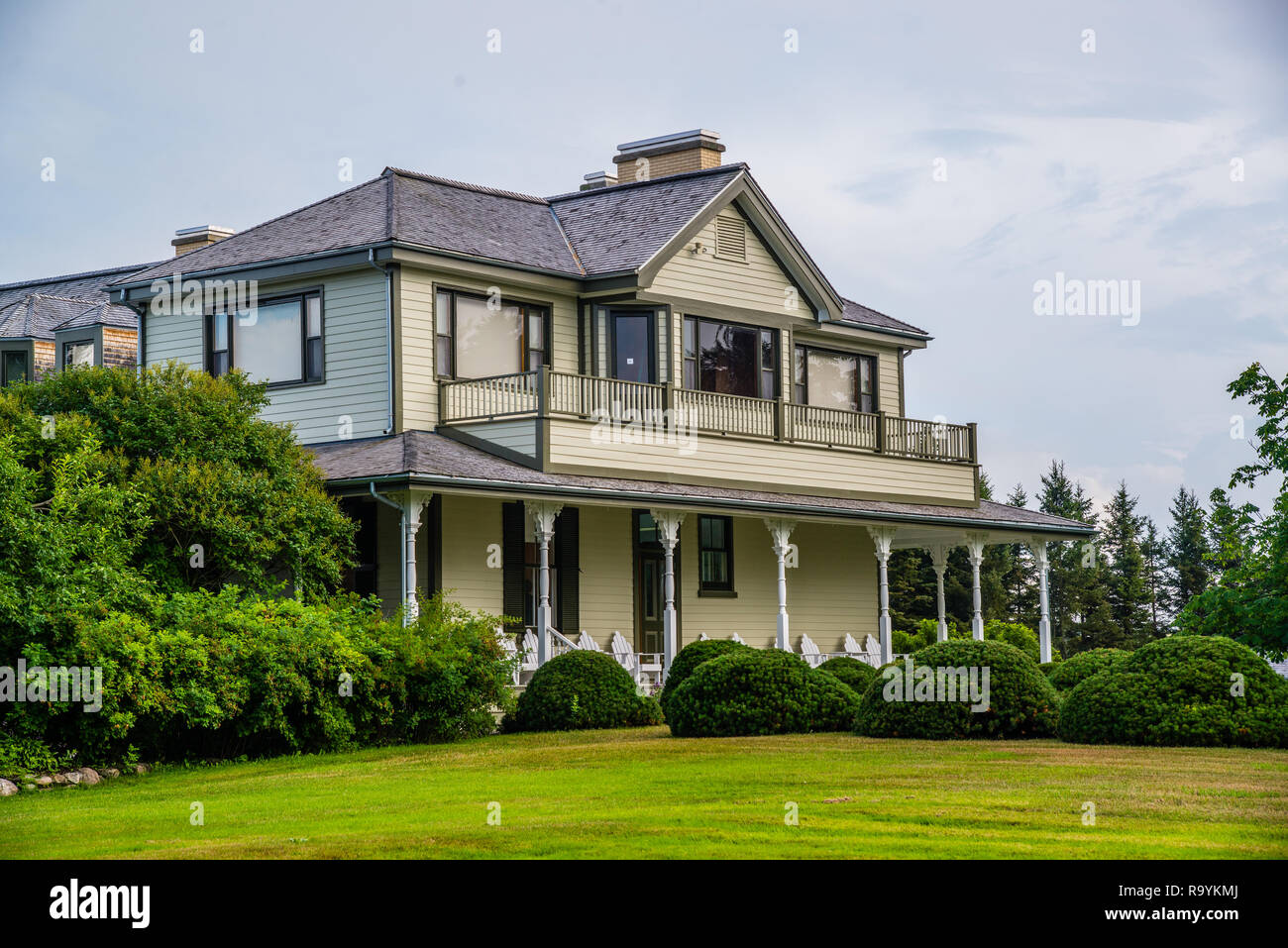 La Villa Estevan nel giardino Reford in Gaspesie Foto Stock