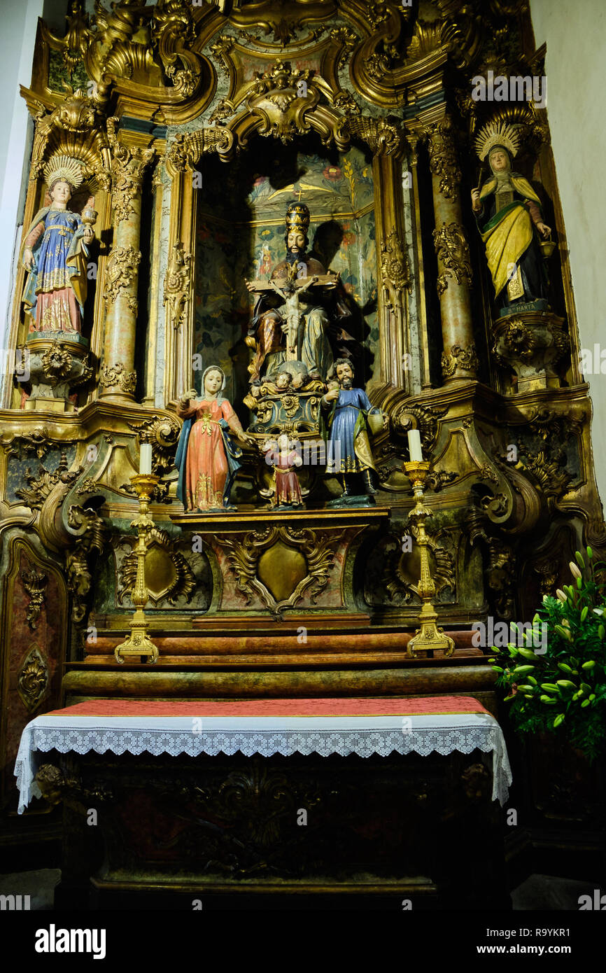 Braga, Portogallo - 23 dicembre 2018: dettagli della cattedrale di Braga, Portogallo. Foto Stock