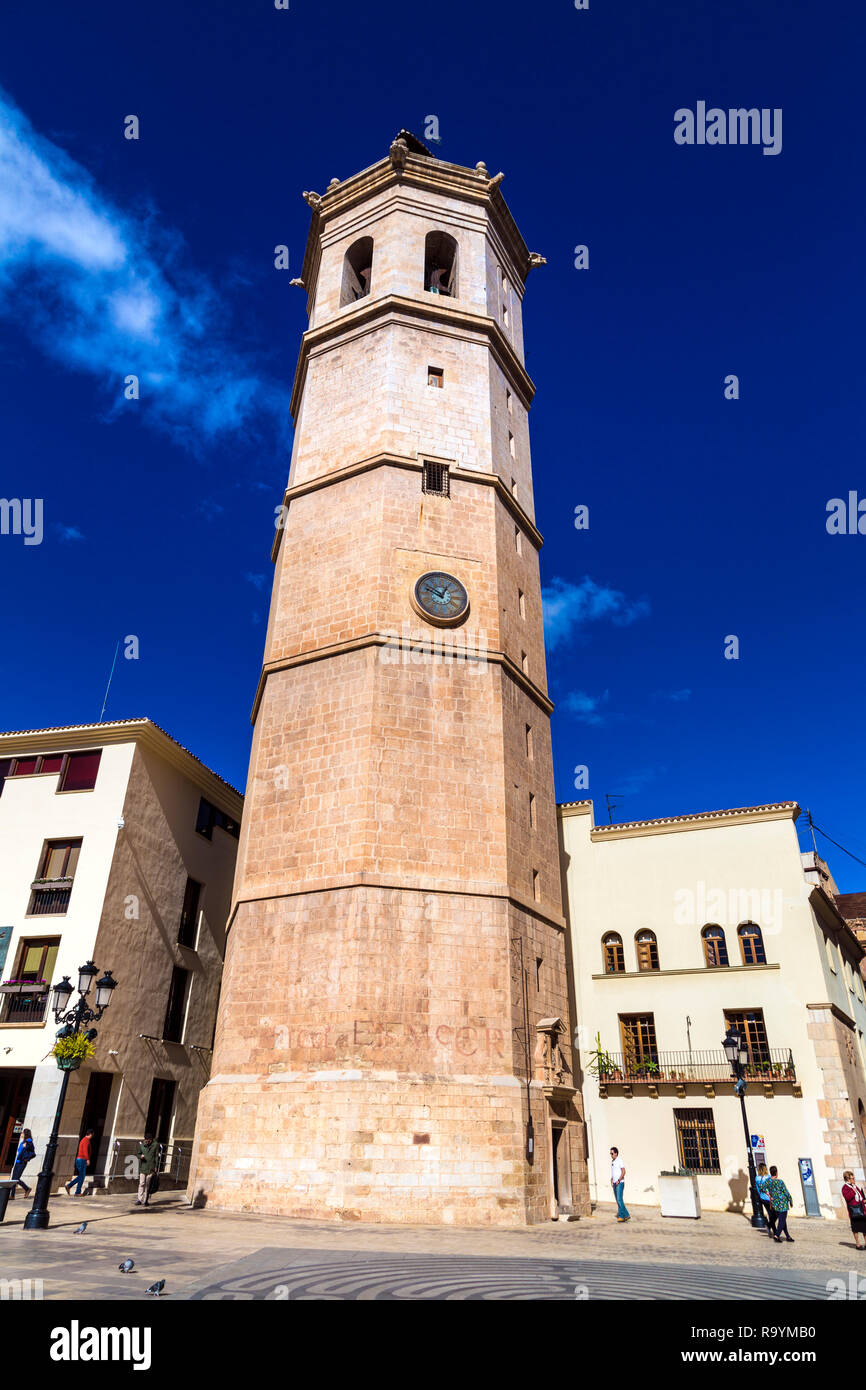 Torre Fadri nel centro della città, Castellon de la Plana, Spagna Foto Stock