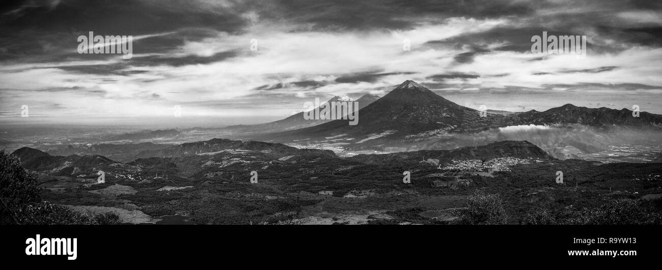 Vista panoramica dal vulcano Pacaya Foto Stock