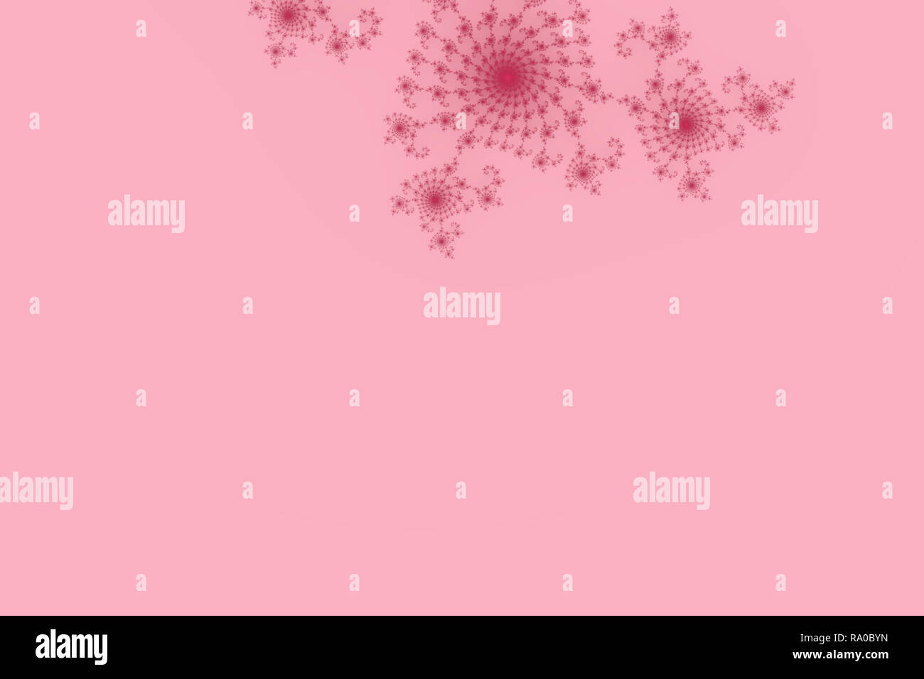 Mandelbrot fractal geometrico astratto sfondo ipnotico con forme e colori rossi Foto Stock