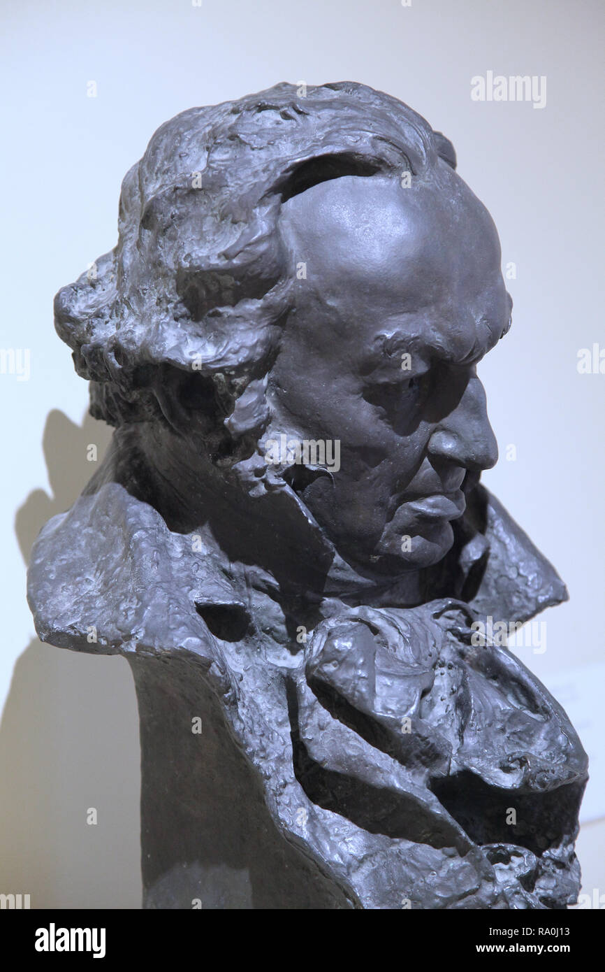 Busto di Francisco de Goya y Lucientes 1915 dall'artista Mariano Benlliure Gil 1862-1947 Foto Stock