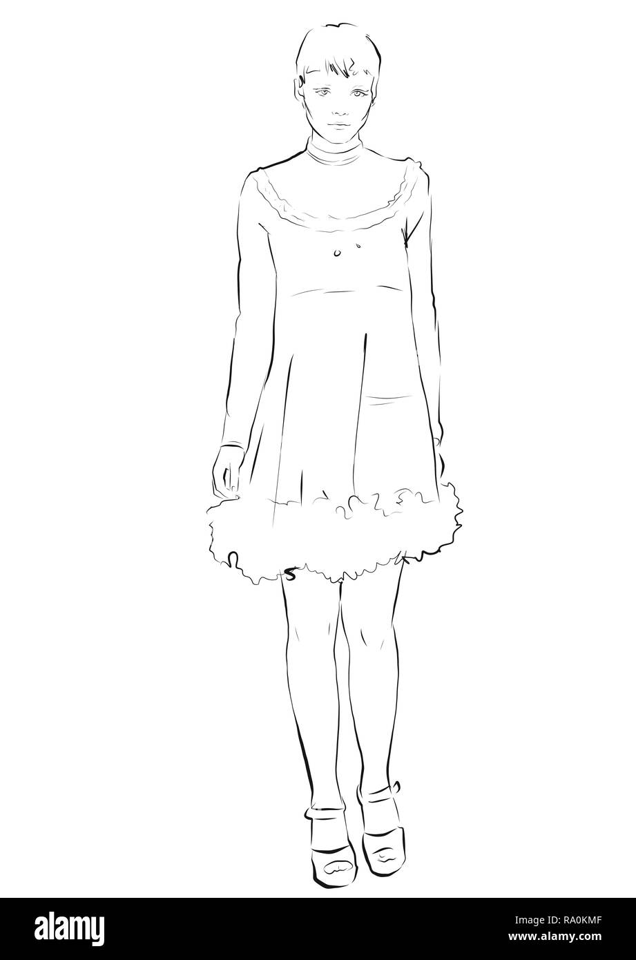 Linea di modello di disegno Foto Stock