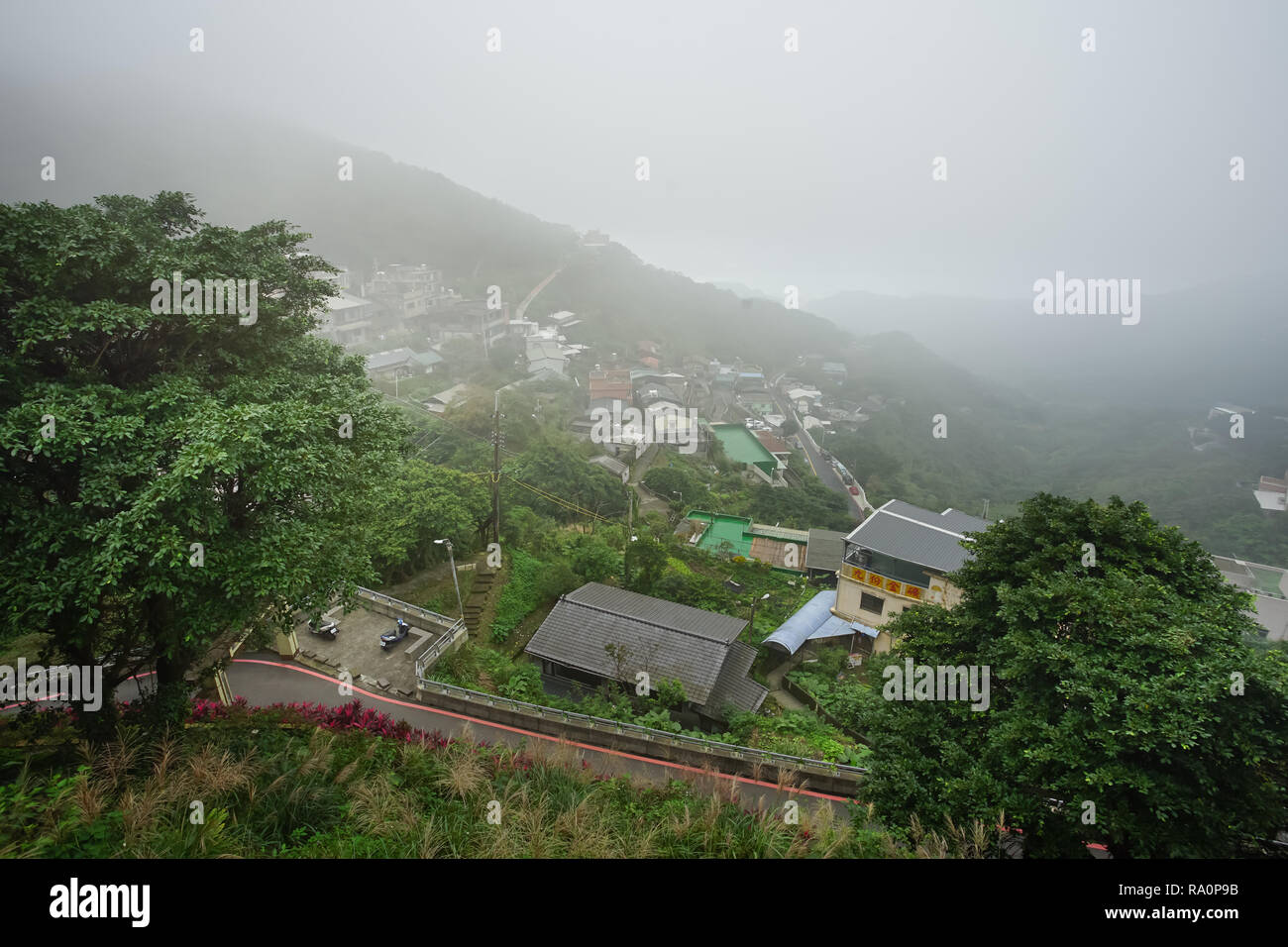 Jiufen, Taiwan - 21 Novembre 2018: Scenic di Jiufen Village. Questo posto è una destinazione di viaggio nel quartiere Ruifang, Taiwan. Foto Stock