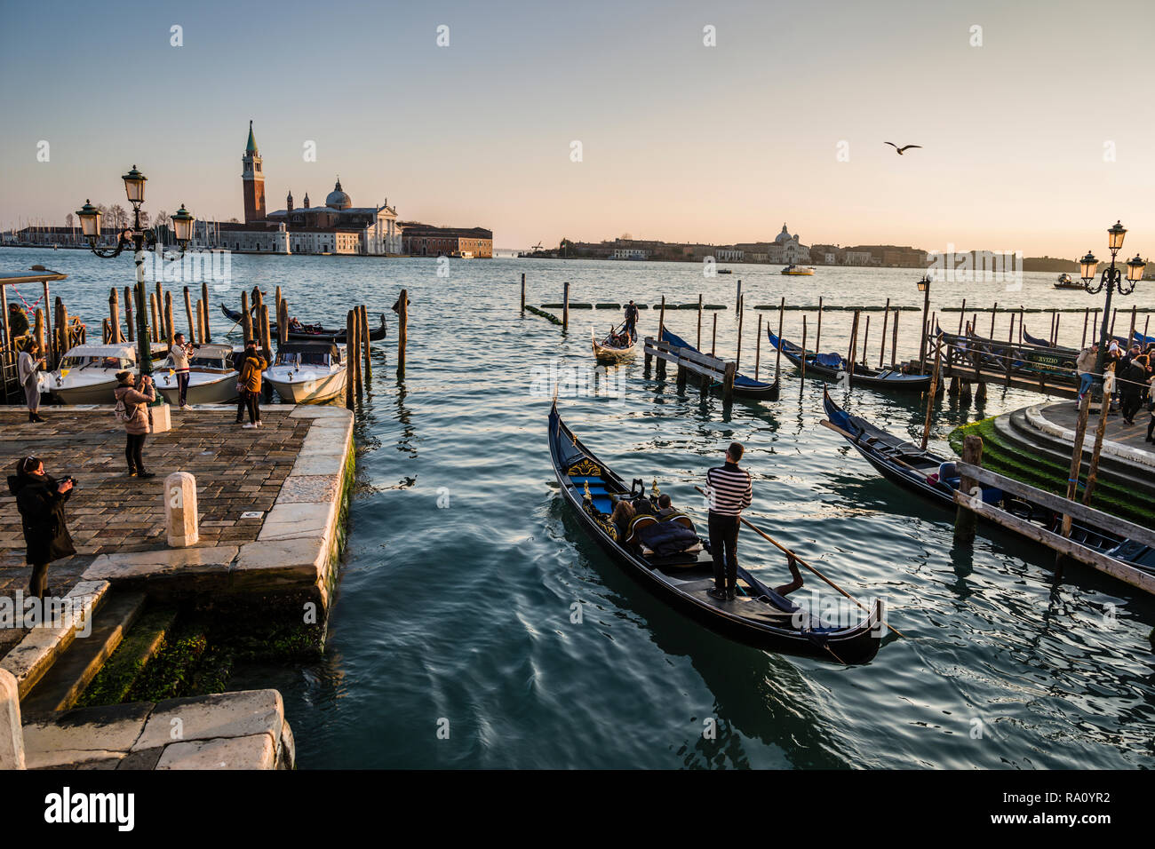 Vista iconico di Venezia, Italia. Foto Stock