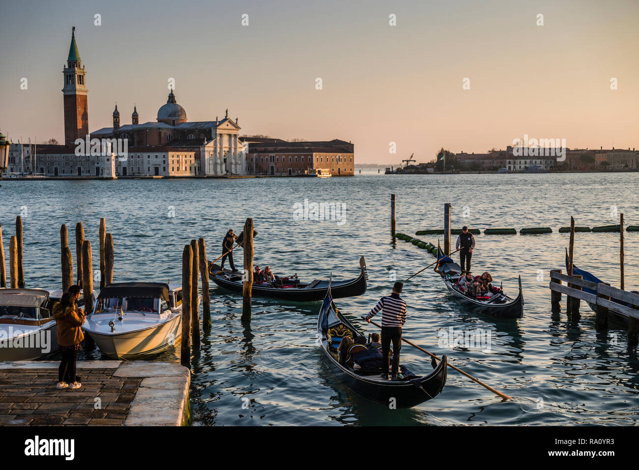 Vista iconico di Venezia, Italia. Foto Stock