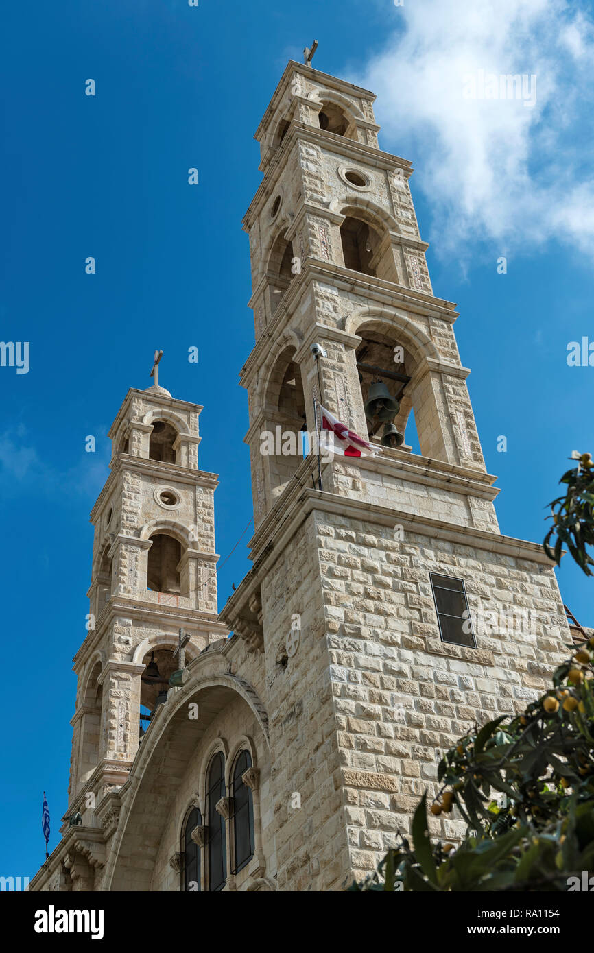 La greco-ortodossa di San Photini Chiesa a Bir Ya'qub. Nablus. Palestina Foto Stock