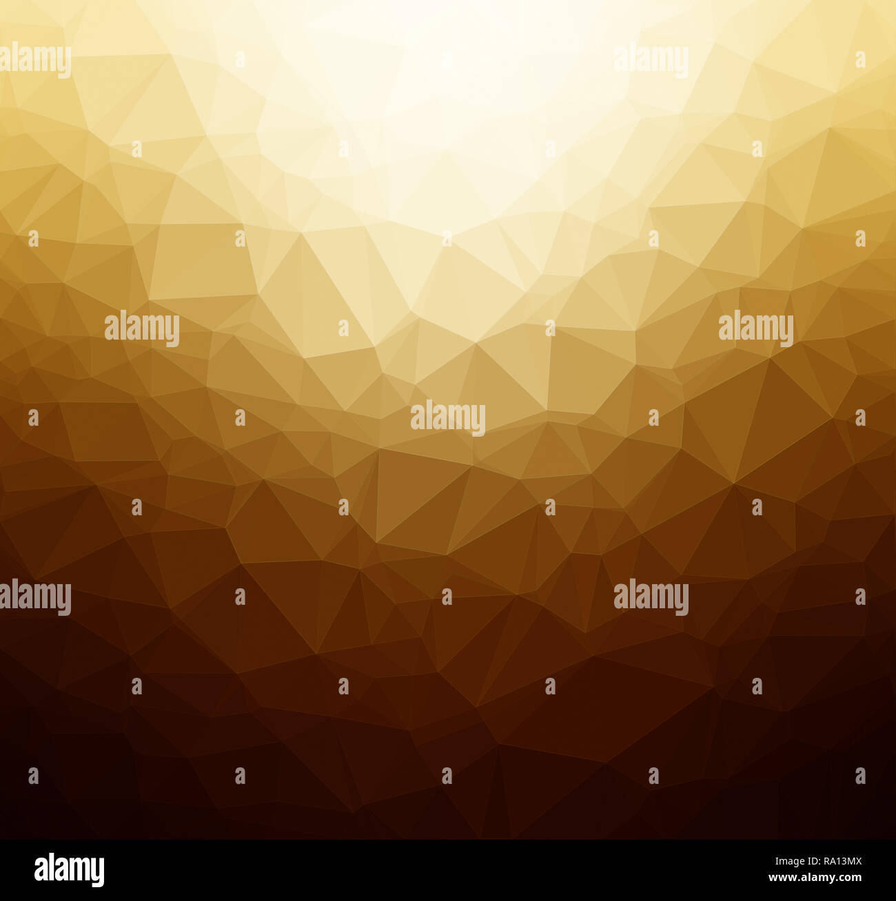 Alta risoluzione oro, arancione e marrone poligono colorato mosaico sfondo vettoriale. Abstract 3D bassa triangolare poli stile gradiente dello sfondo. Foto Stock