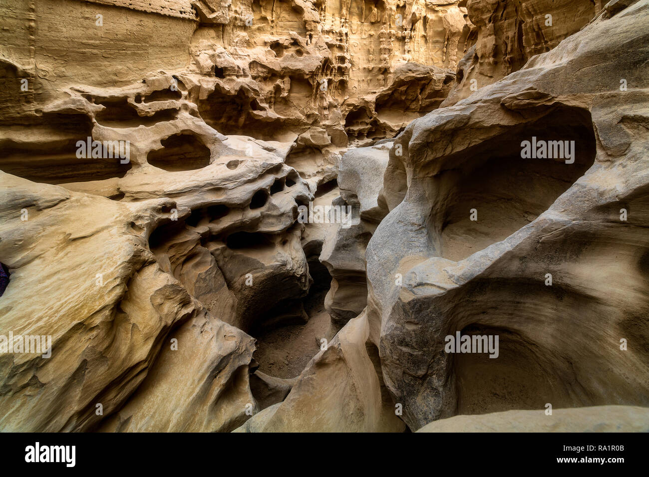 Canyon Chahkooh sull isola di Qeshm in Iran Foto Stock
