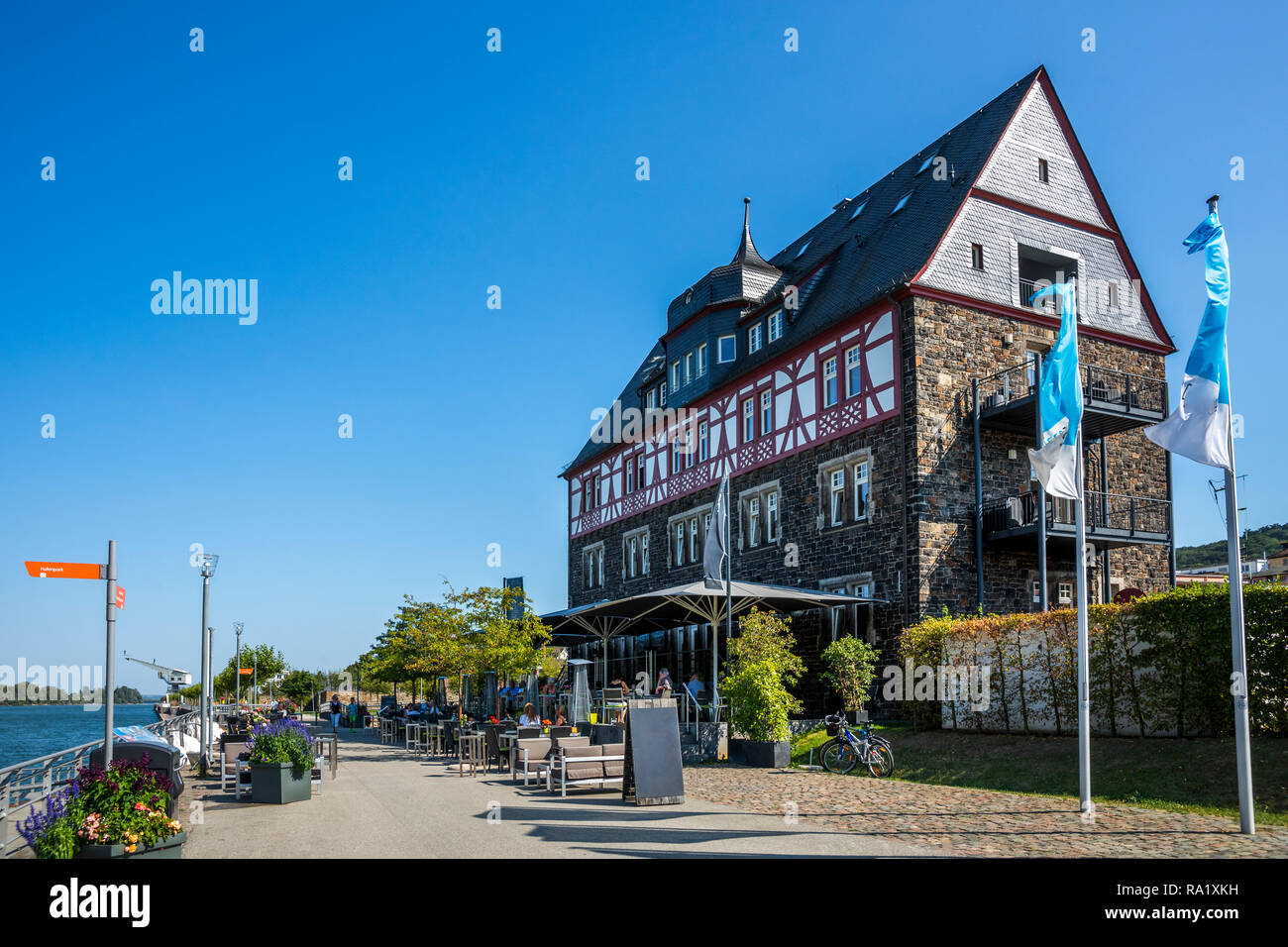 Zollhaus, Bingen am Rhein, Rheingau, Germania Foto Stock