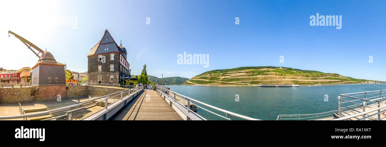 Zollhaus, Bingen am Rhein, Rheingau, Germania Foto Stock