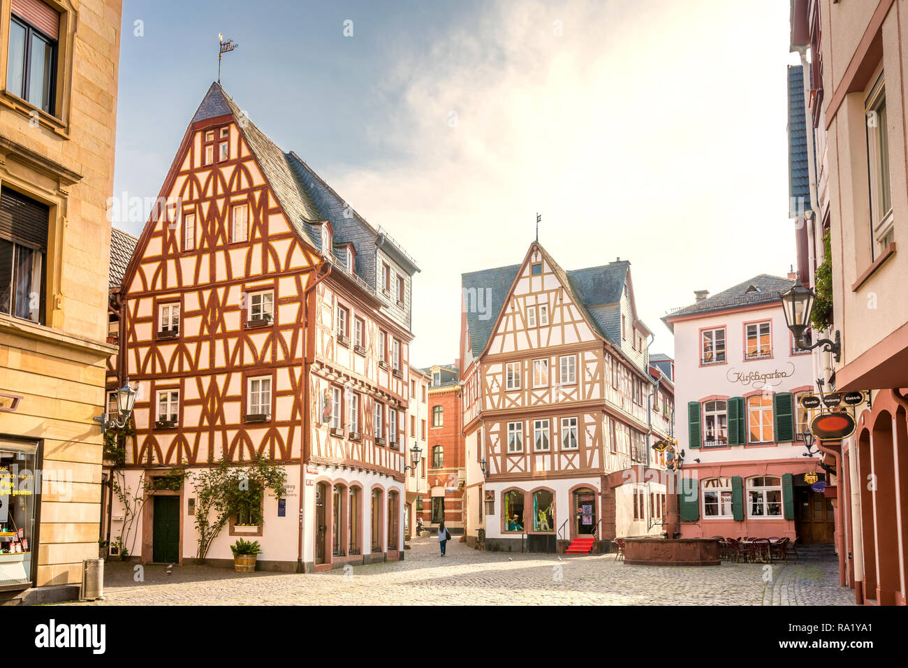 Mainz, città storica, Germania Foto Stock