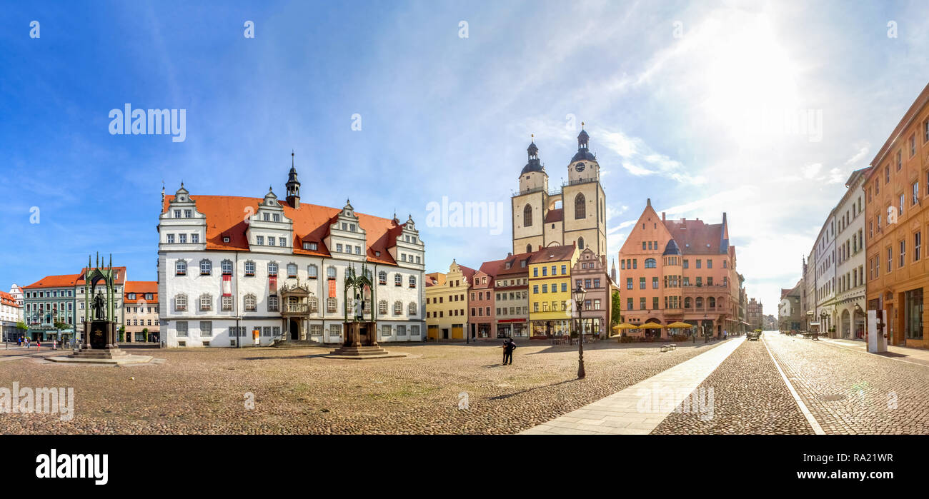 Mercato, Wittenberg, Germania Foto Stock