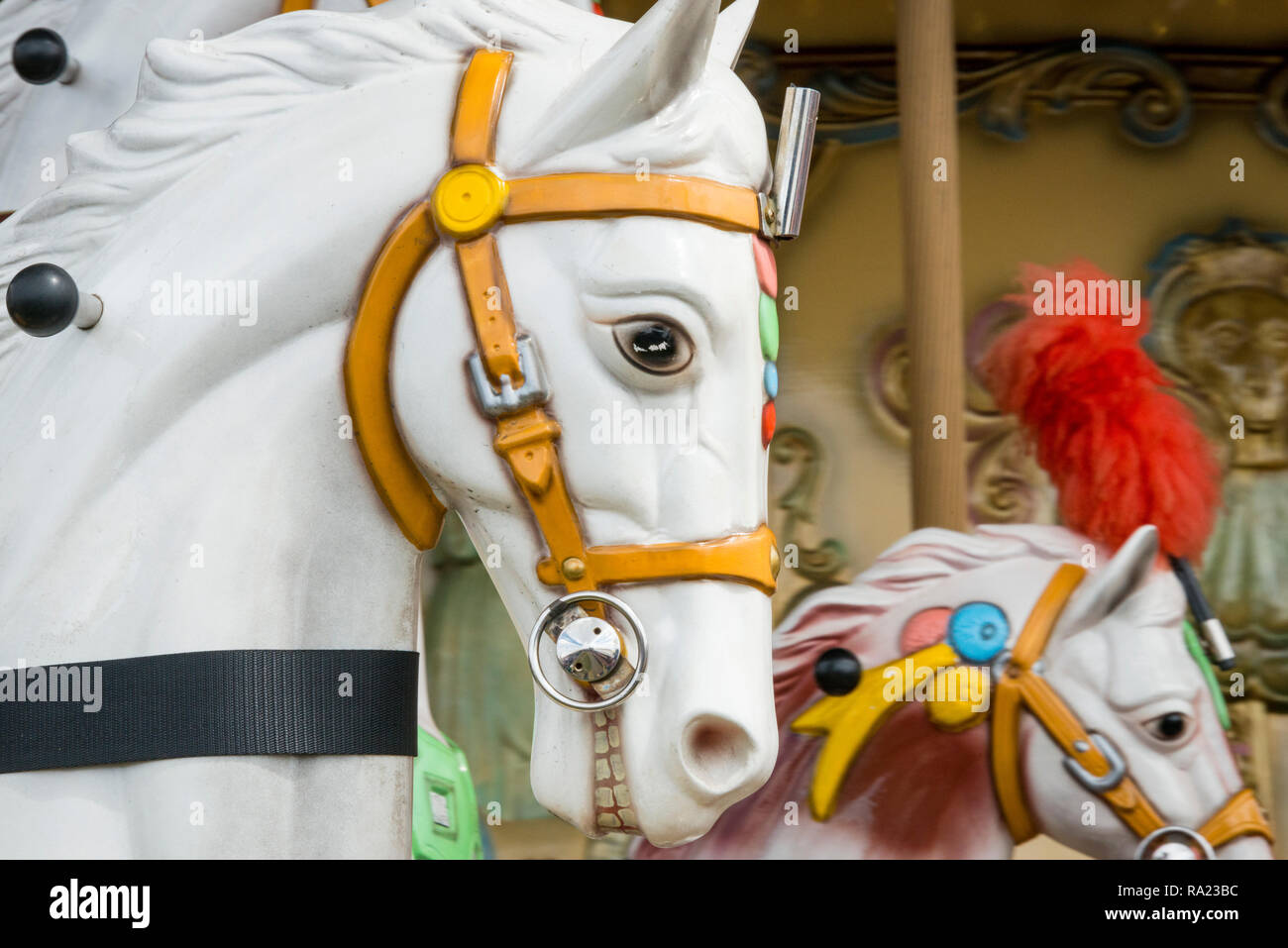 Giostra cavallo in fiera Foto Stock
