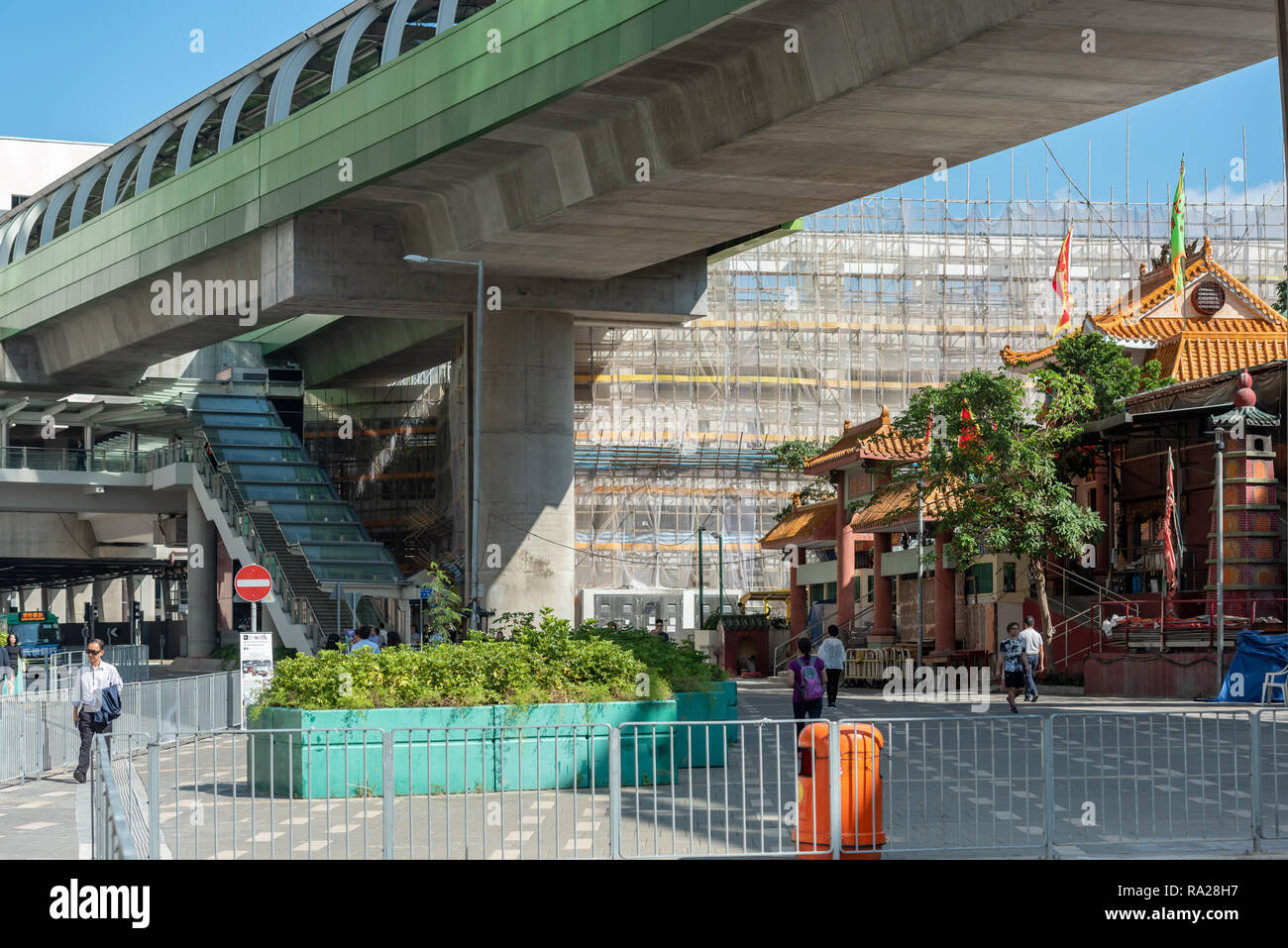 Tai Wong Ye tempio adagiata sotto Wong Chuk Hang alla stazione MTR sul nuovo Sud linea dell'Isola di Hong Kong Foto Stock