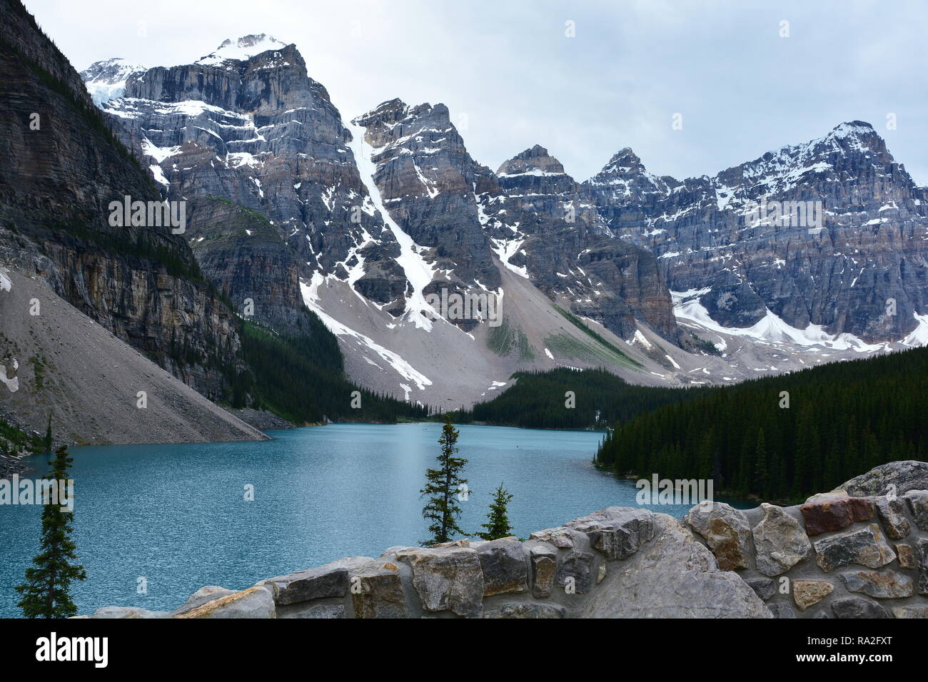 Moraine Lake, Banff National Park, Alberta, Canada. Foto Stock
