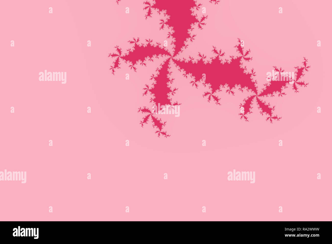 Mandelbrot fractal geometrico astratto sfondo ipnotico con forme e colori rossi Foto Stock