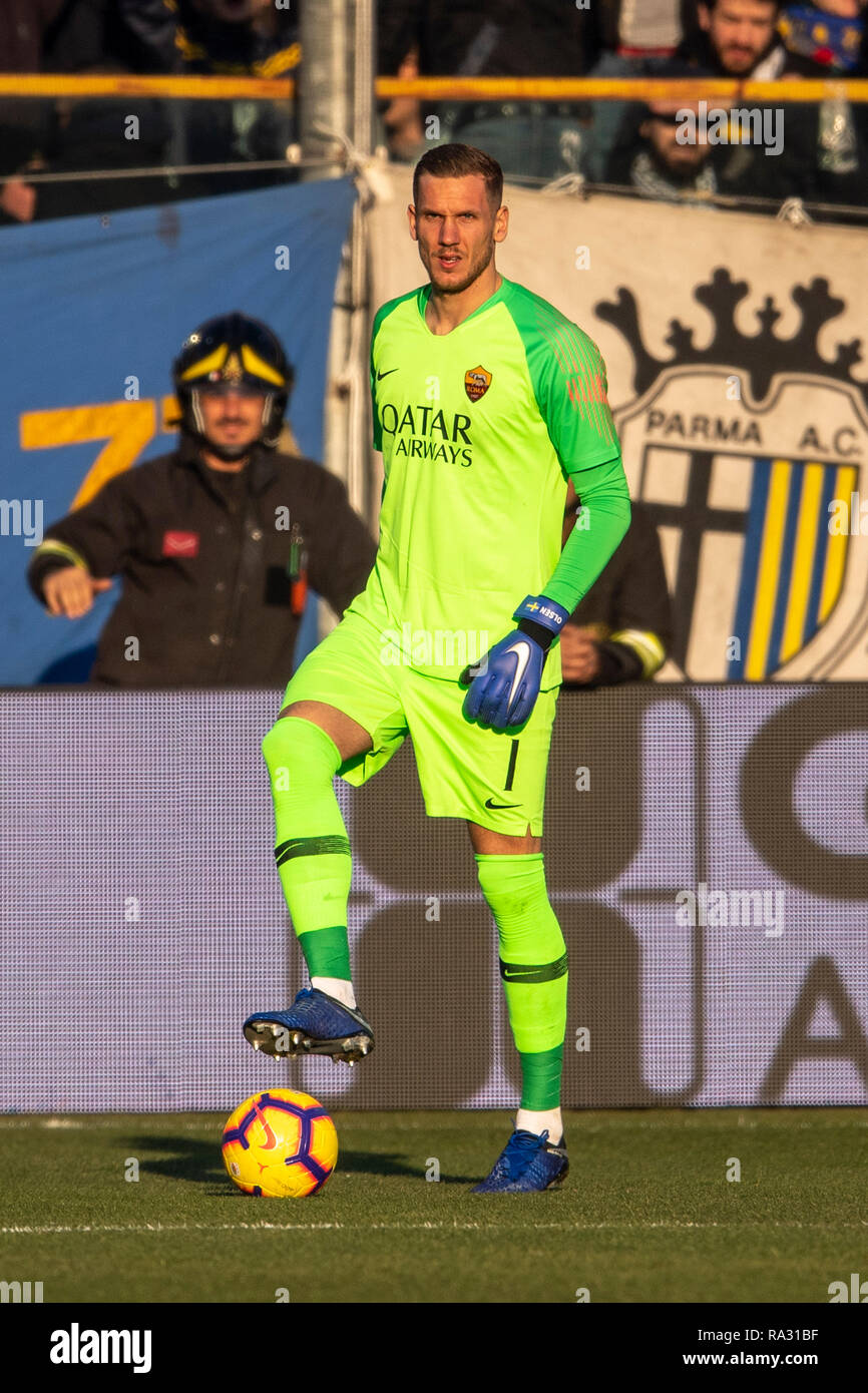 Patrick Robin Olsen (Roma) durante l'italiano 'Serie A' match tra Parma 0-2 Roma a stadio Ennio Tardini su dicembre 29 , 2018 a Parma, Italia. (Foto di Maurizio Borsari/AFLO) Foto Stock