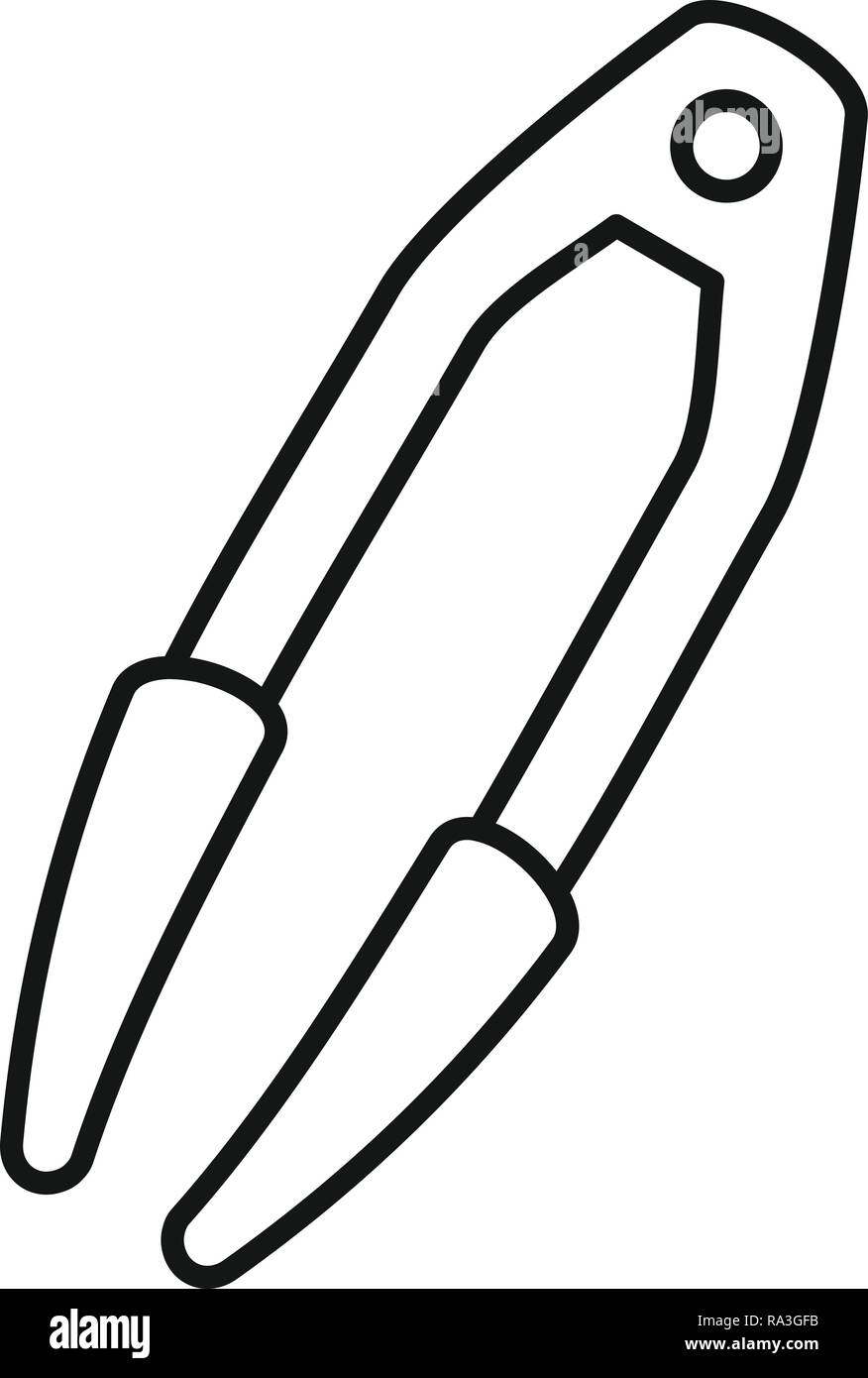 Lente a contatto di una pinzetta icona. Profilo di lente a contatto pinzette icona vettore per il web design isolato su sfondo bianco Illustrazione Vettoriale