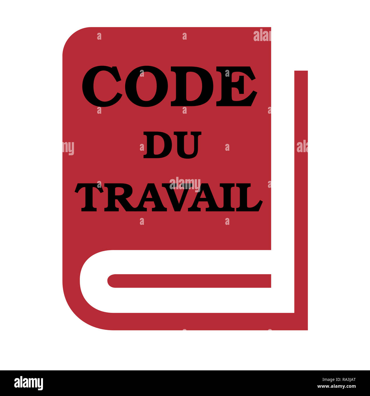 Codice francese del lavoro libro chiamato code du travail in francese Foto Stock