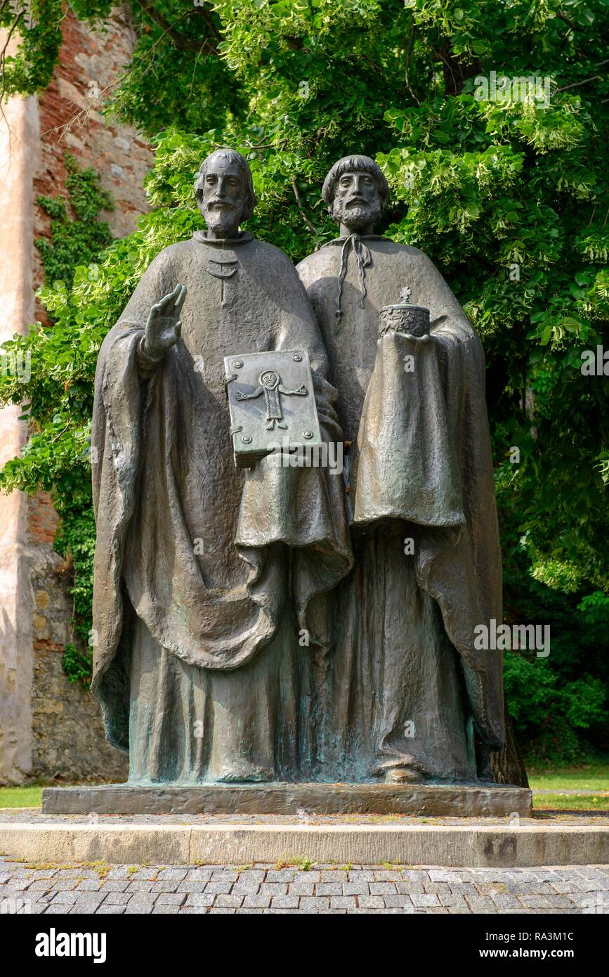 La slava i santi Cirillo e Metodio, il quartiere del castello, la Città Alta, Nitra, Neutra, Slovacchia Foto Stock