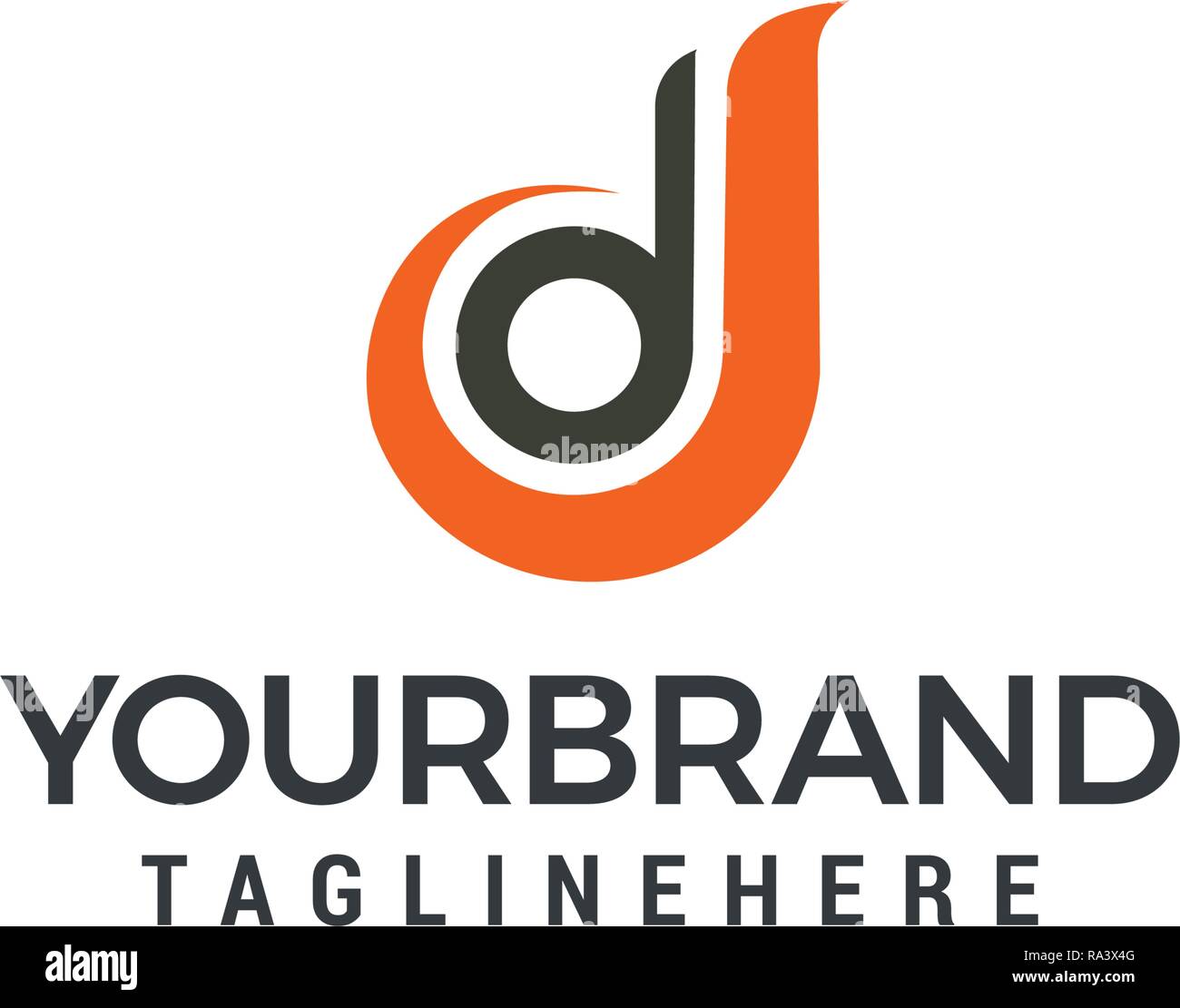 Lettera d'icona logo design agli elementi del modello Illustrazione Vettoriale