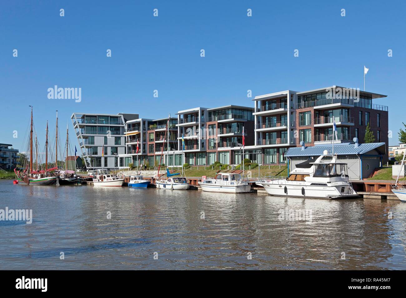 Hafencity, porto cittadino, Stade, Bassa Sassonia, Germania Foto Stock