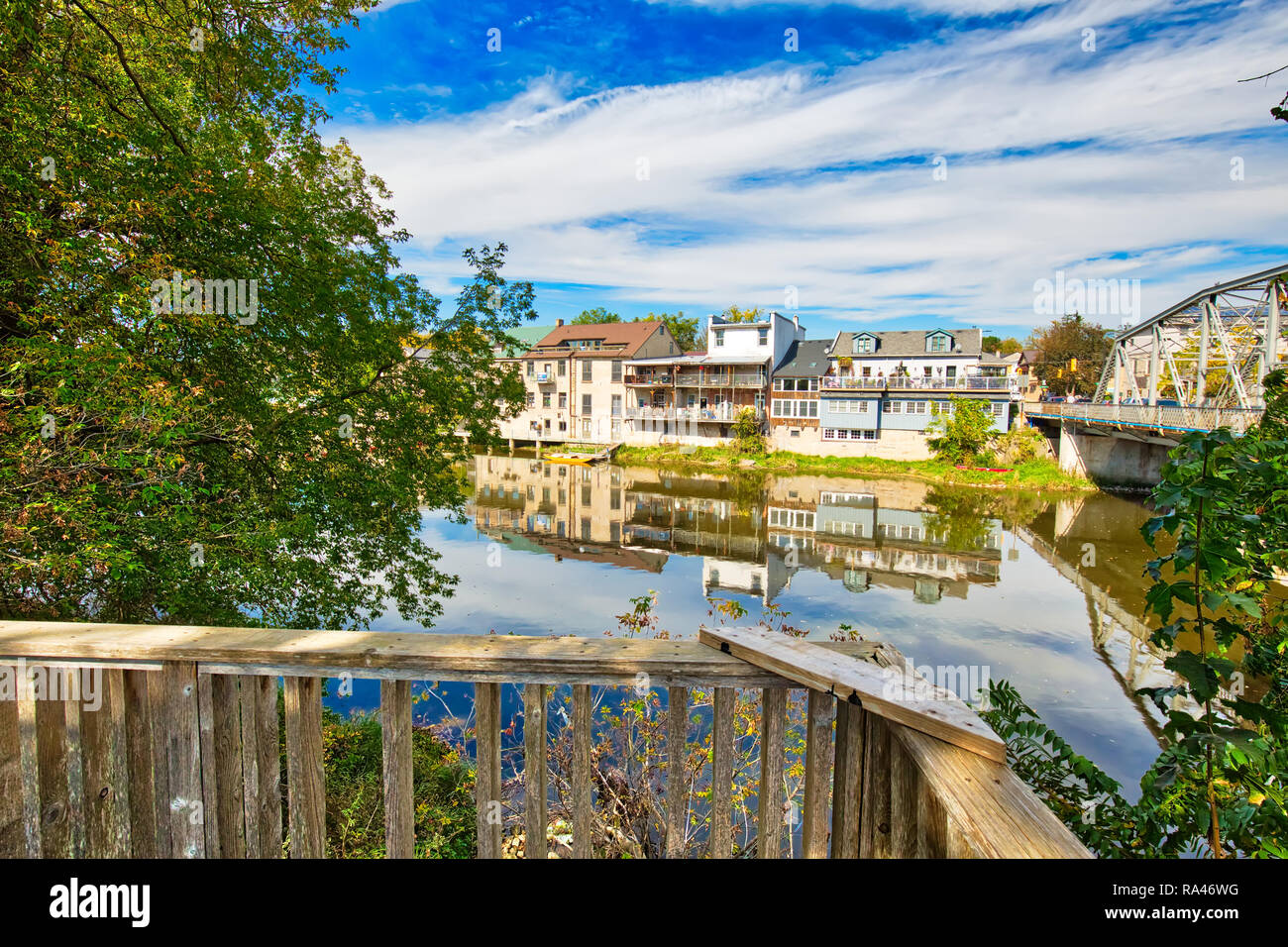 Elora belle strade di città del centro storico Foto Stock