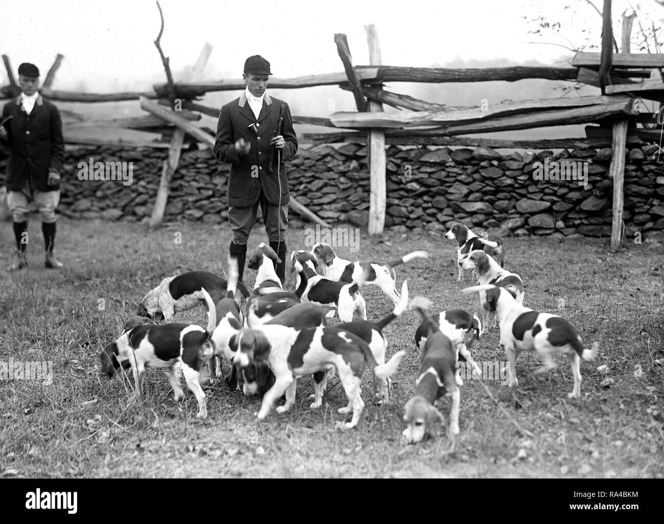 George B. Post di Wall Street e il suo somerset pack ca. 1914 Foto Stock