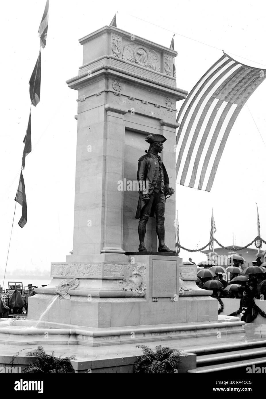 John Paul Jones monumento dedicaton ca. 1912 (4/7/1912) Foto Stock