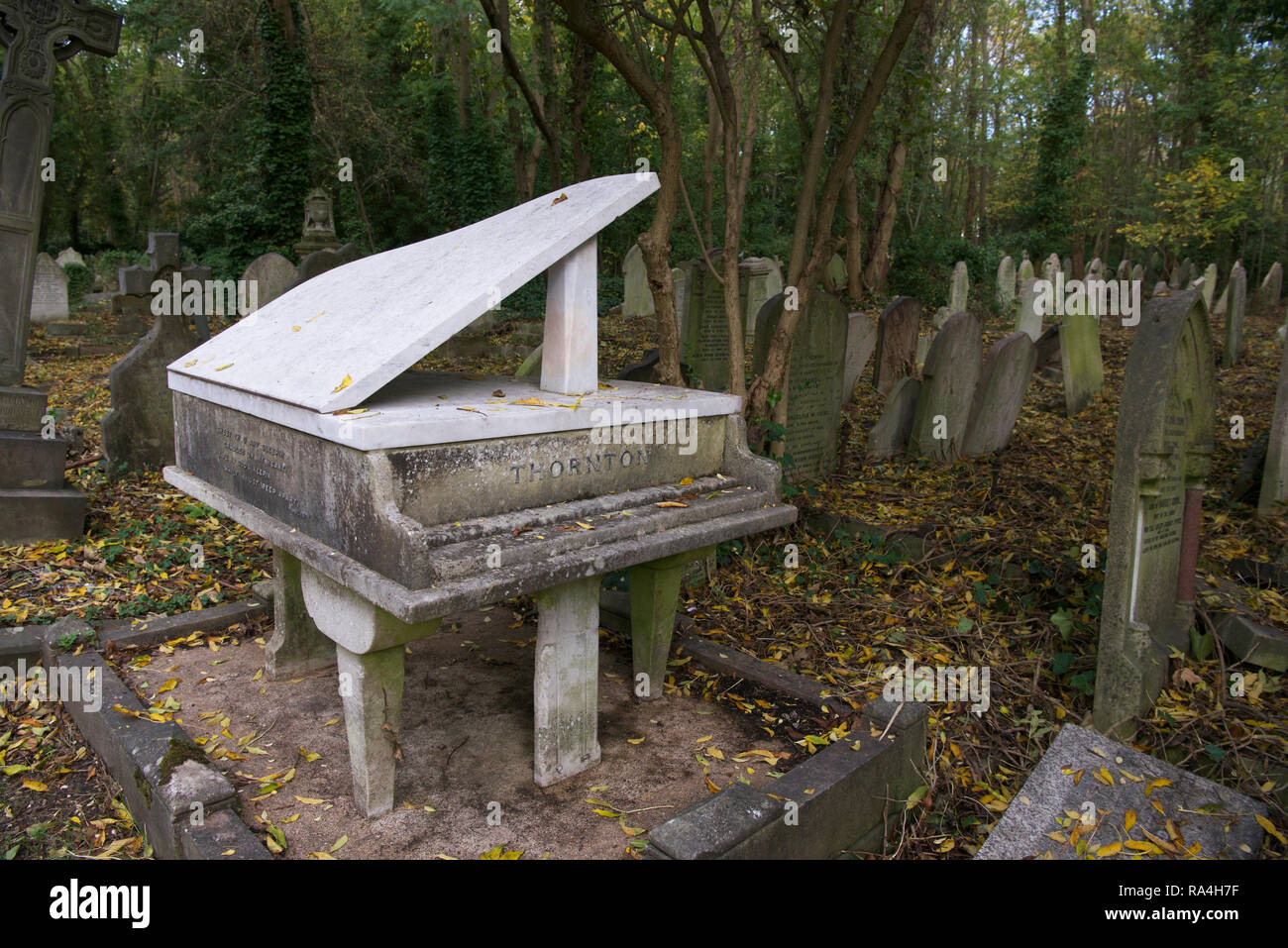 Tomba di William Henry Thornton pianista est cimitero di Highgate Londra Inghilterra Foto Stock