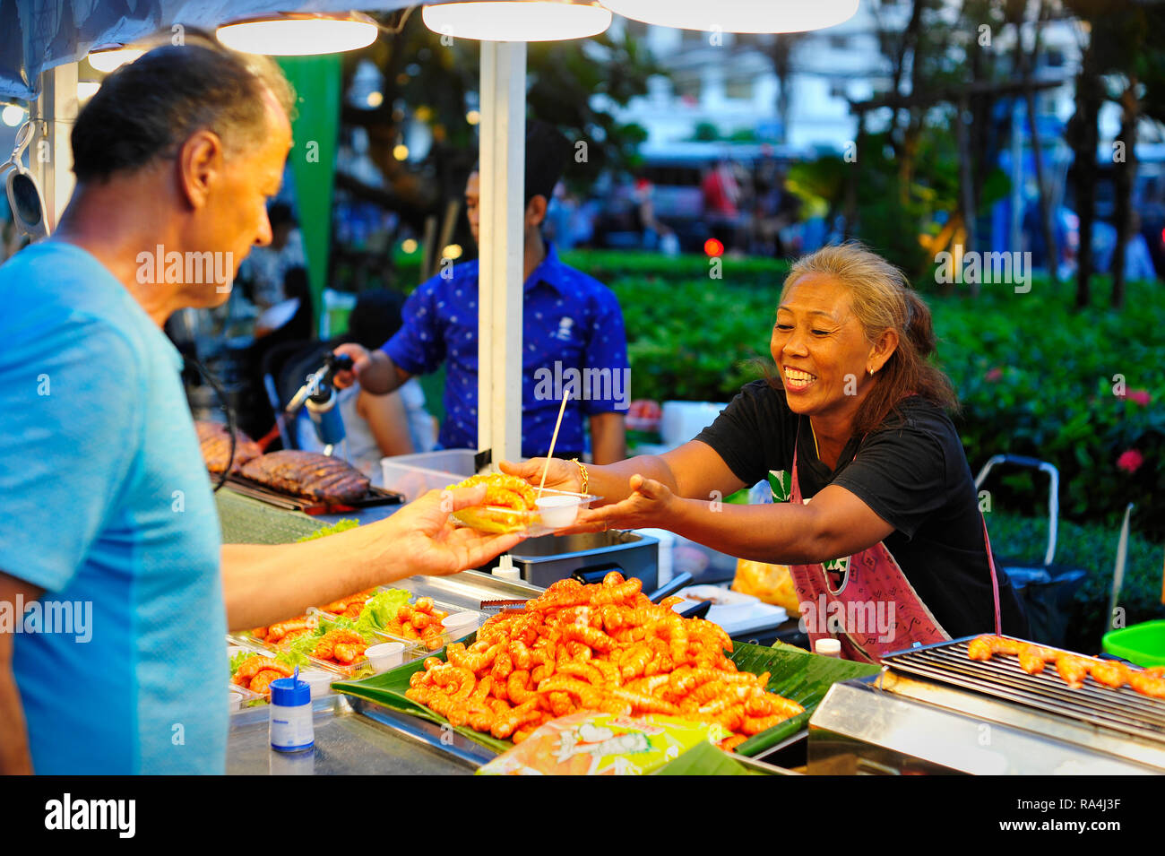 Street Food Festival centrale Mall Pattaya Thailandia Foto Stock