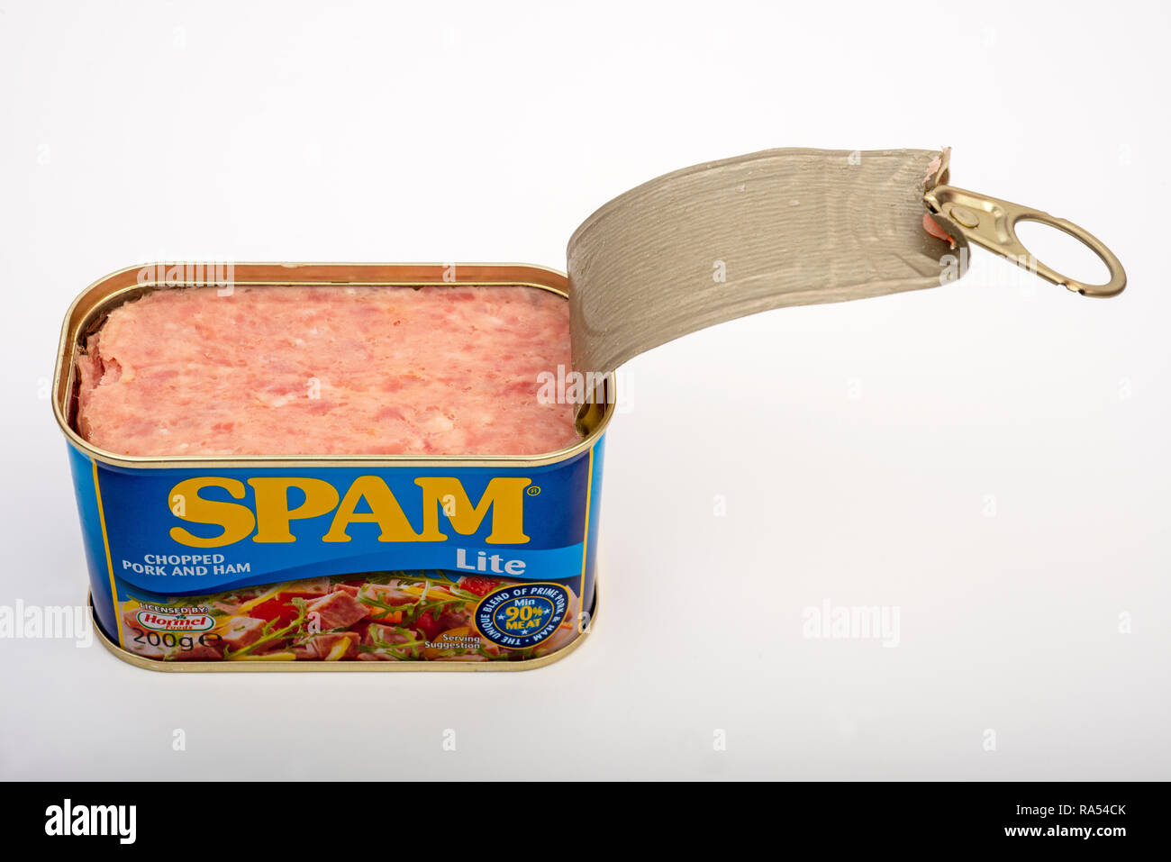 Lo spam Lite trito di carne di maiale e prosciutto Foto Stock