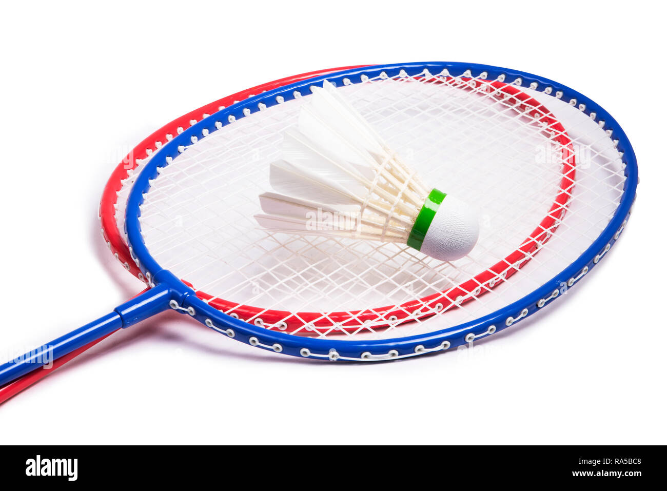Badminton racchetta e volano Foto Stock