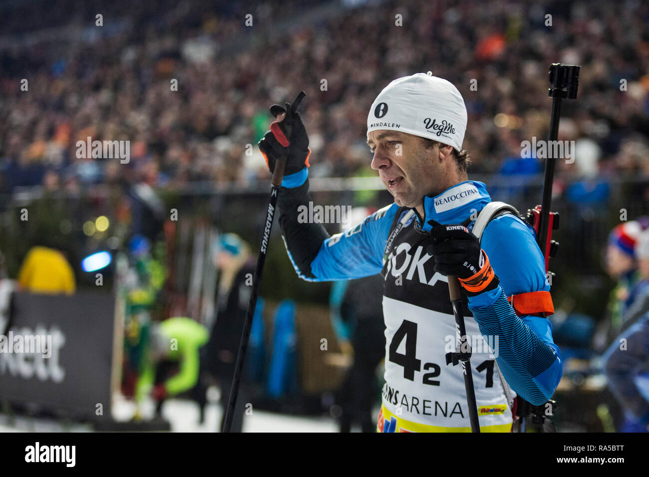 Ole Einar Björndalen (NOR). Biathlon JOKA World Team Challenge 2018 Auf Schalke. Foto Stock