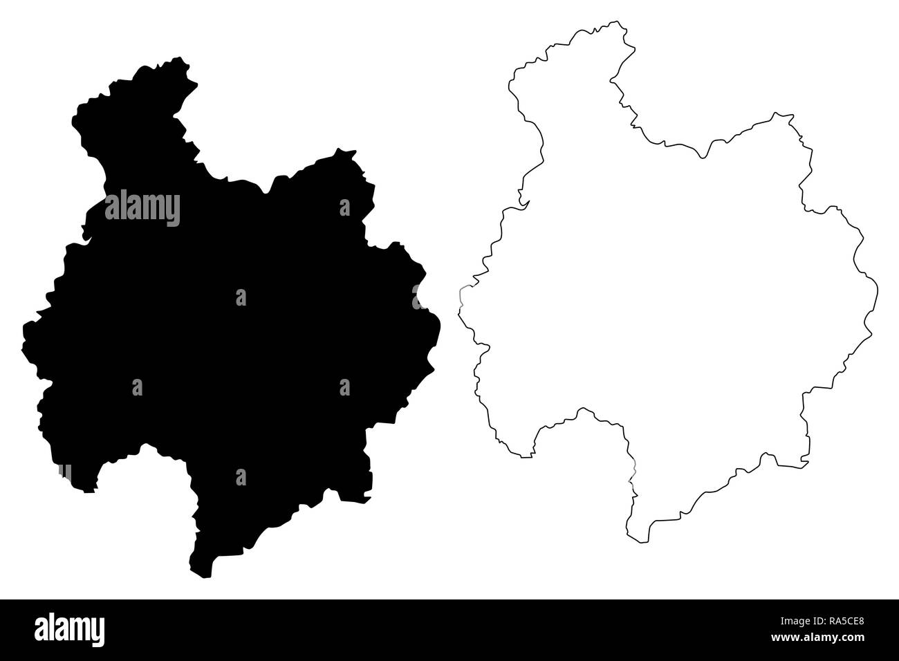 Bac Kan provincia (Repubblica socialista del Vietnam, suddivisioni del Vietnam) mappa illustrazione vettoriale, scribble schizzo Tinh Bac Kan mappa Illustrazione Vettoriale