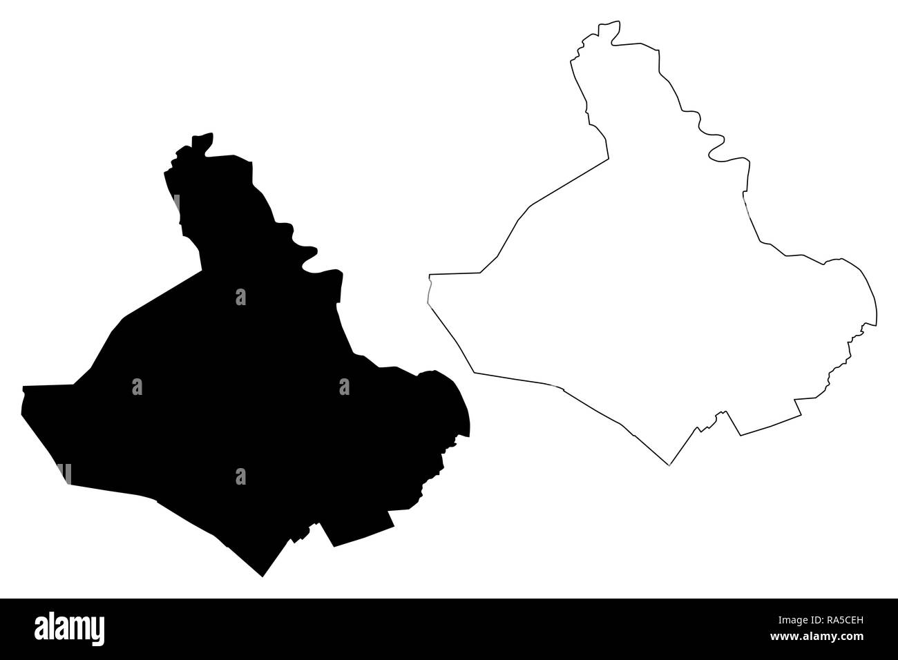 Un Giang provincia (Repubblica socialista del Vietnam, suddivisioni del Vietnam) mappa illustrazione vettoriale, scribble schizzo Tinh un Giang mappa Illustrazione Vettoriale