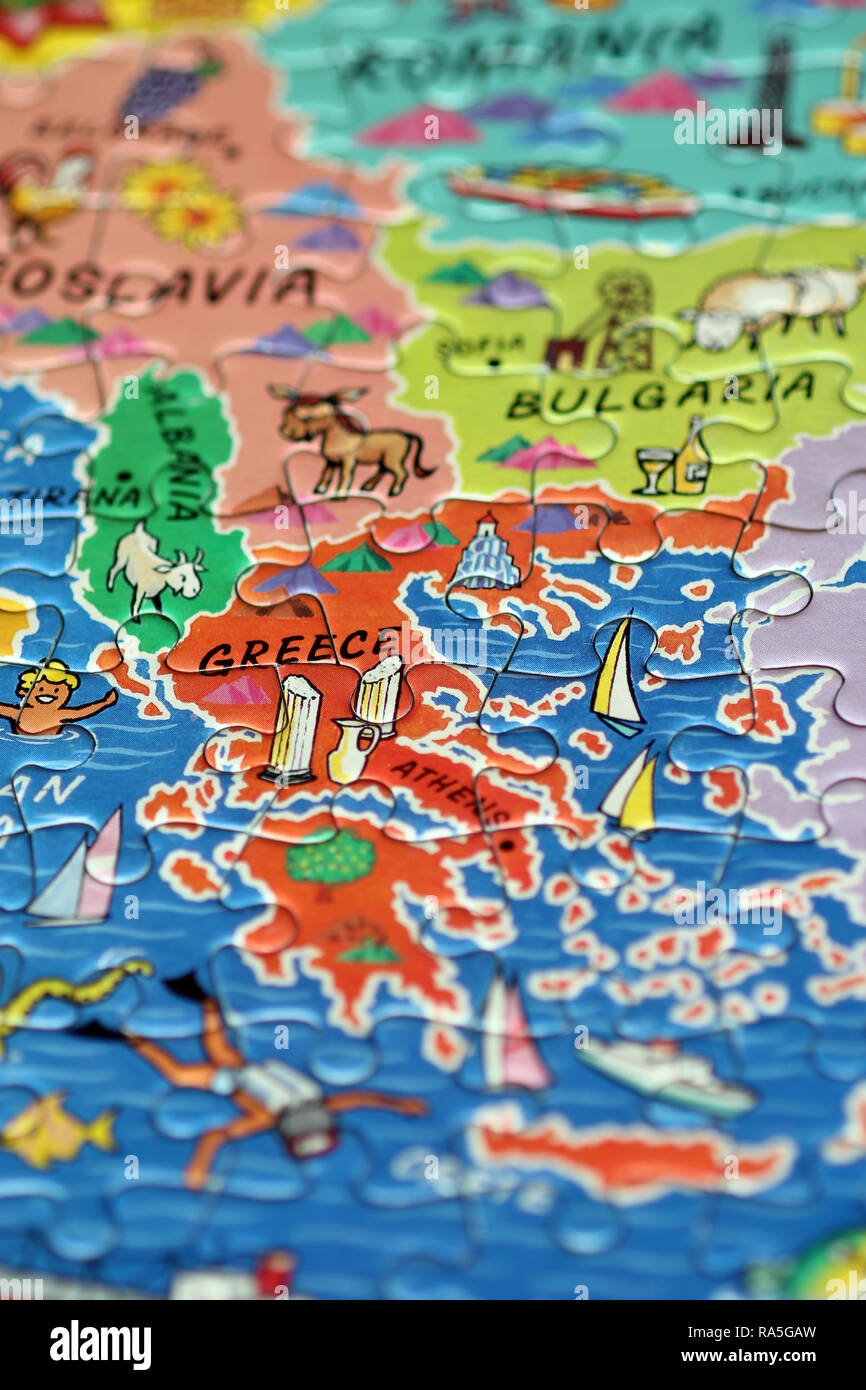 Mappa europa del sud immagini e fotografie stock ad alta risoluzione ...