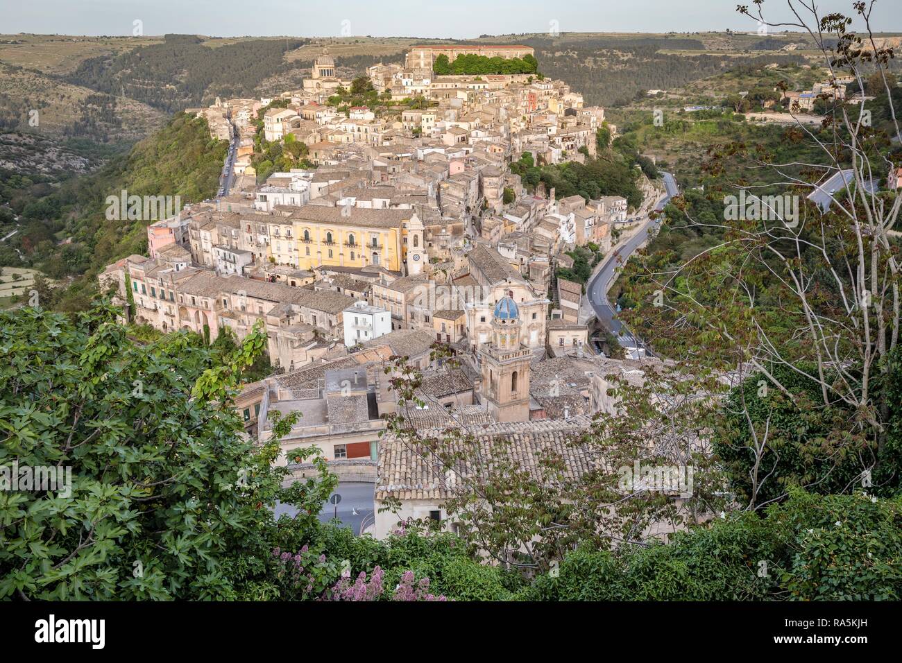 La città vecchia di Ragusa, Ragusa, Sicilia, Italia Foto Stock