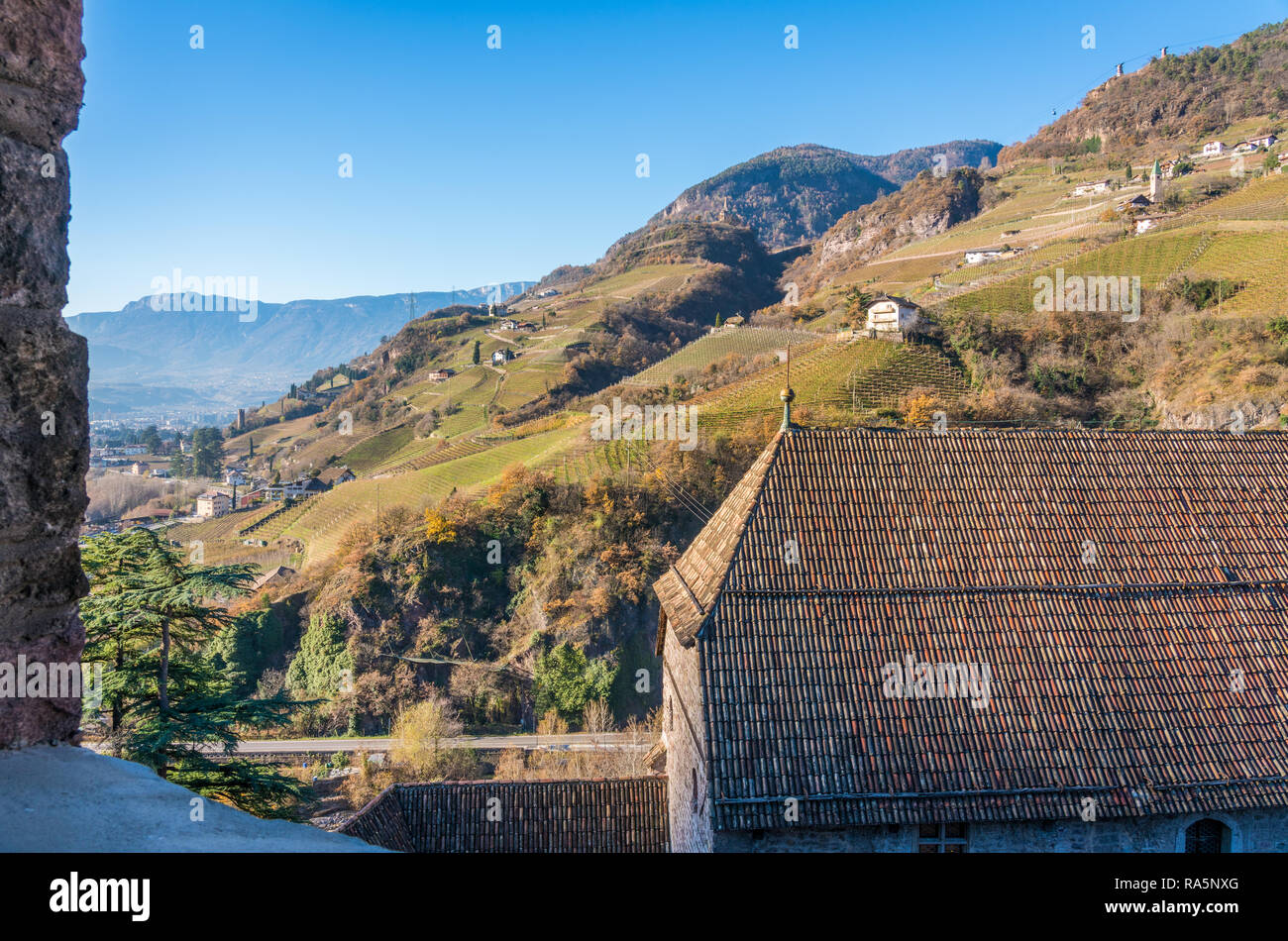 Castel Roncolo vicino a Bolzano, nella regione del Trentino Alto Adige, in Italia. Foto Stock