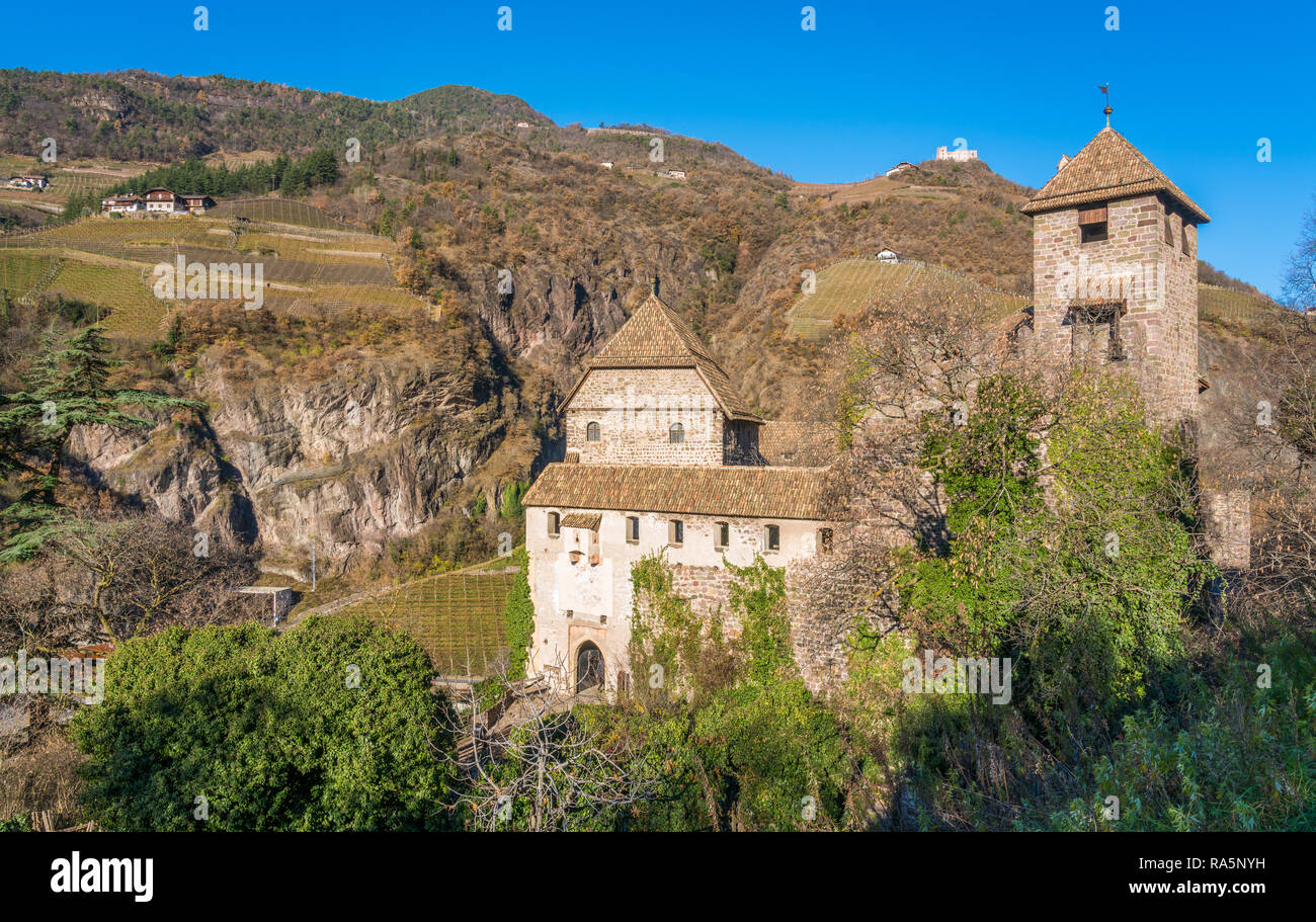 Castel Roncolo vicino a Bolzano, nella regione del Trentino Alto Adige, in Italia. Foto Stock
