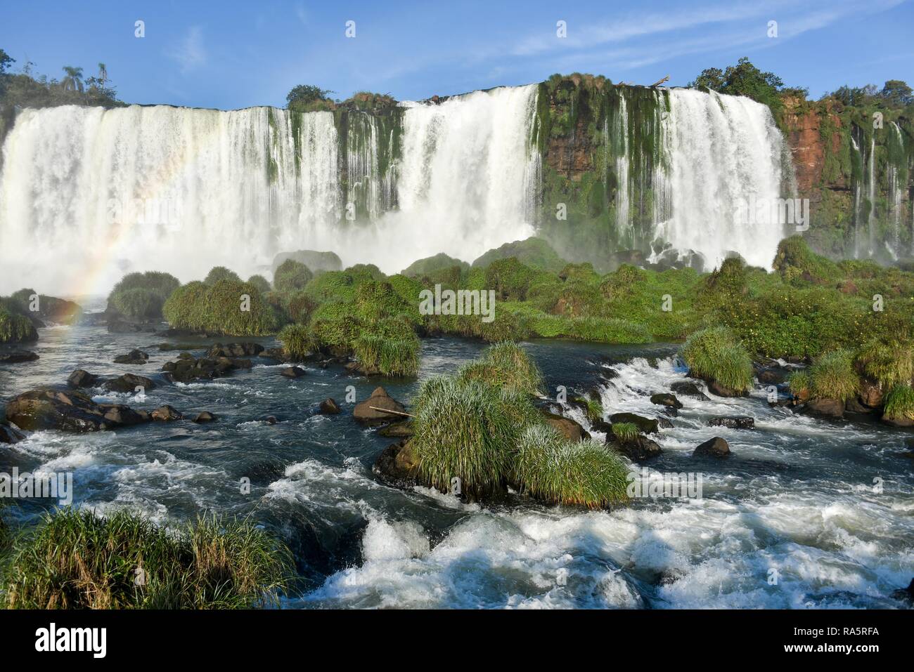 Salto Santa Maria, Iguazu Falls, Puerto Iguazu, confine tra Brasile e Argentina Foto Stock