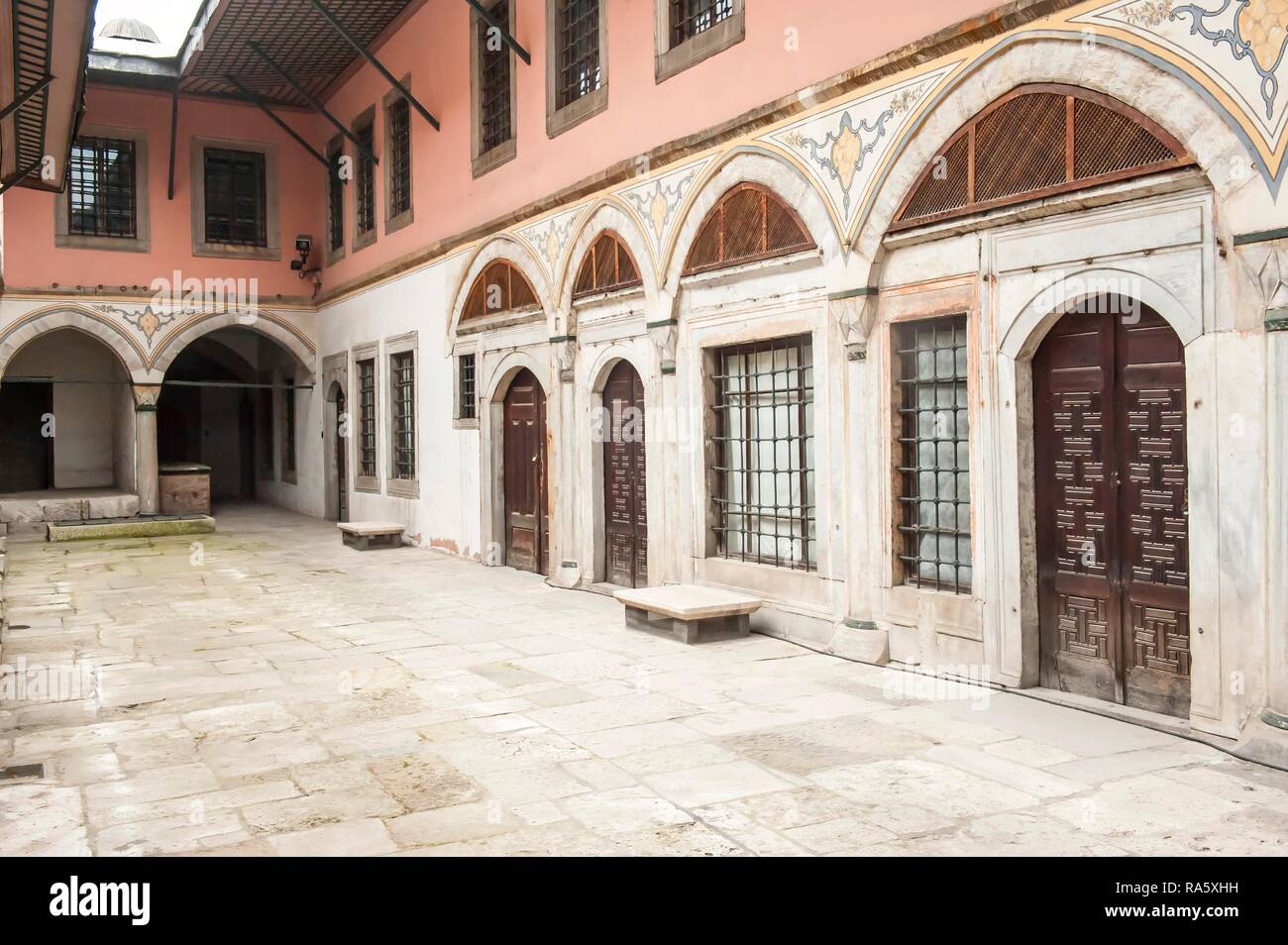 Corte di concubine e il Sultan's consorti, Harem del Palazzo di Topkapi, Sito Patrimonio Mondiale dell'Unesco, Istanbul, Turchia Foto Stock