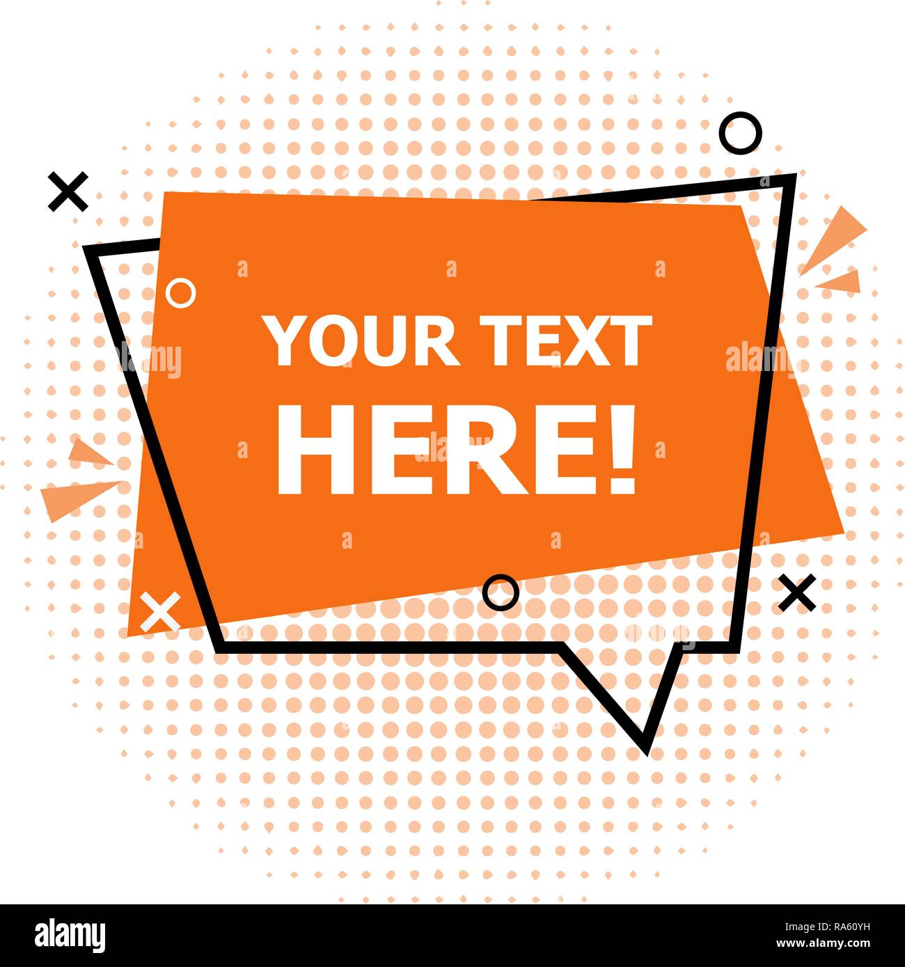 Discorso bolla design banner su sfondo bianco, vettore di stock Illustrazione Vettoriale